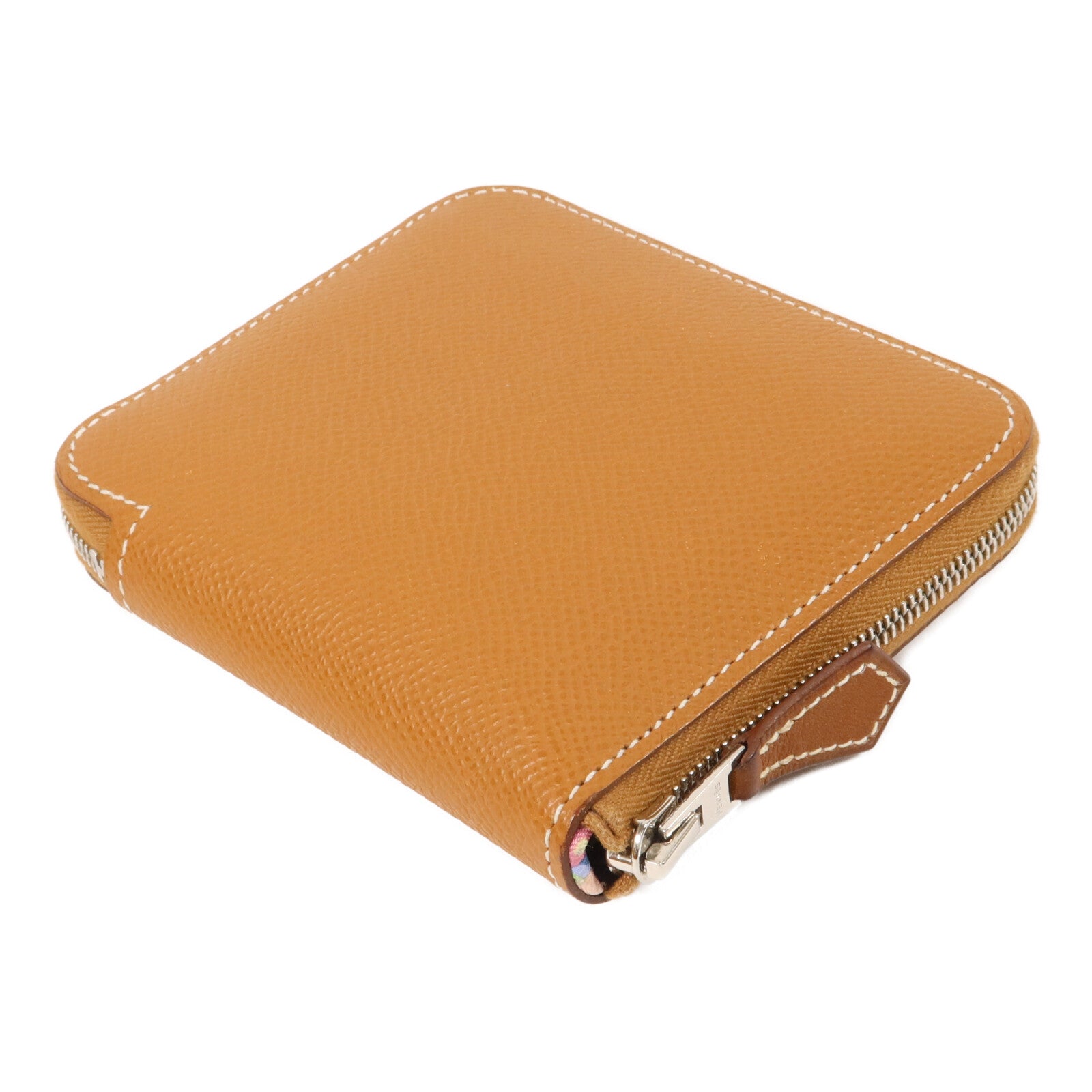 HERMES Epsom皮革Silk'In Compact Wallet錢包Gold