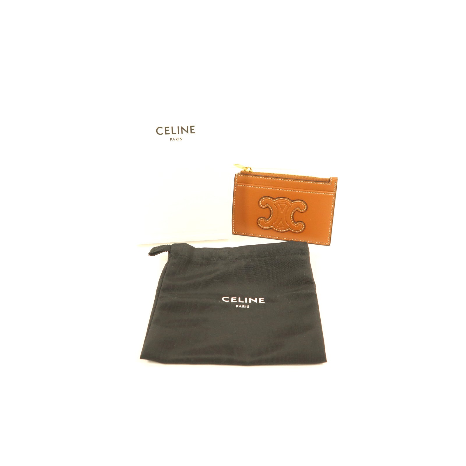 CELINE 羊皮皮革Card Case金扣卡片套