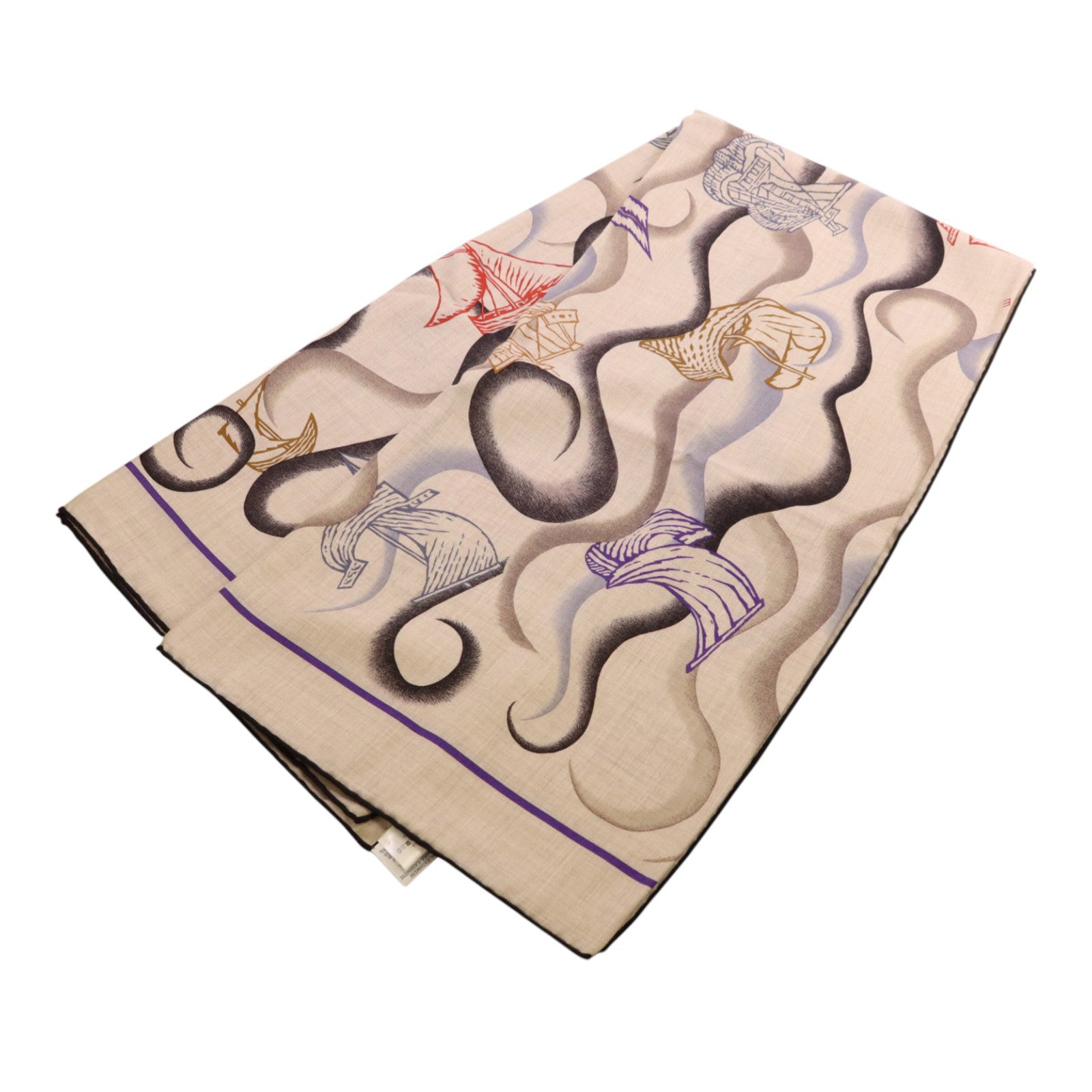HERMES 【激減優惠】羊絨/絲質Mors A Jouets Bandana Shawl 140絲巾