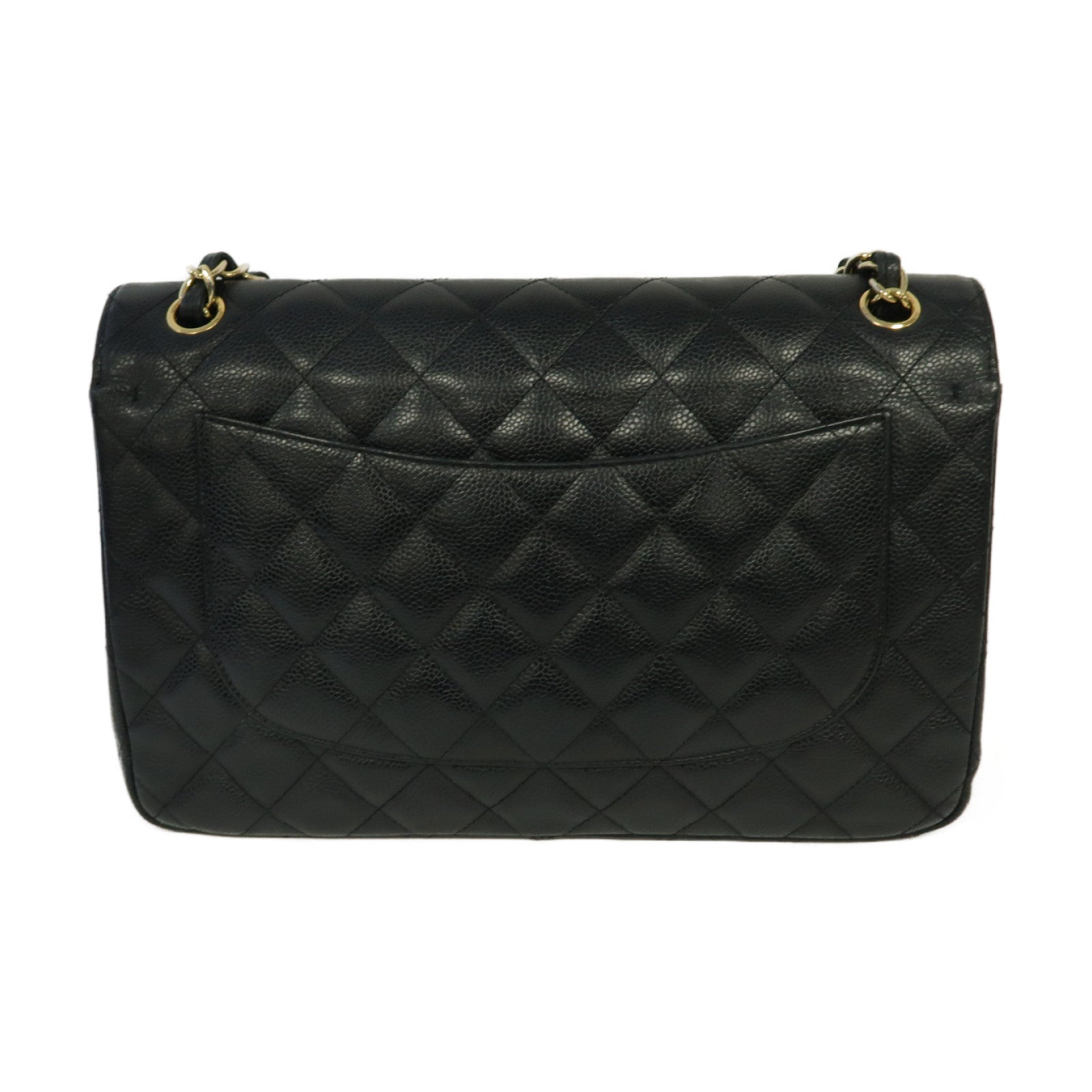 CHANEL **【激減優惠】皮革Classic Flap 30金扣鏈帶肩背袋黒色