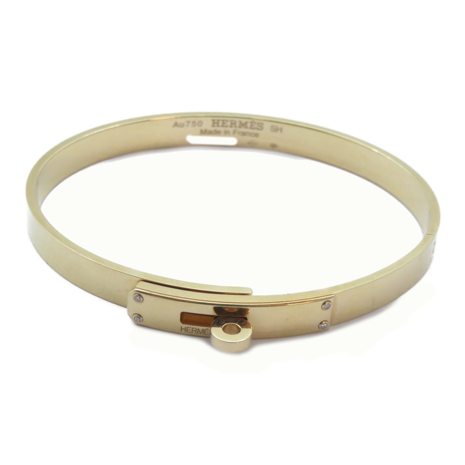 HERMES 18K玫瑰金Kelly Bracelet手鐲