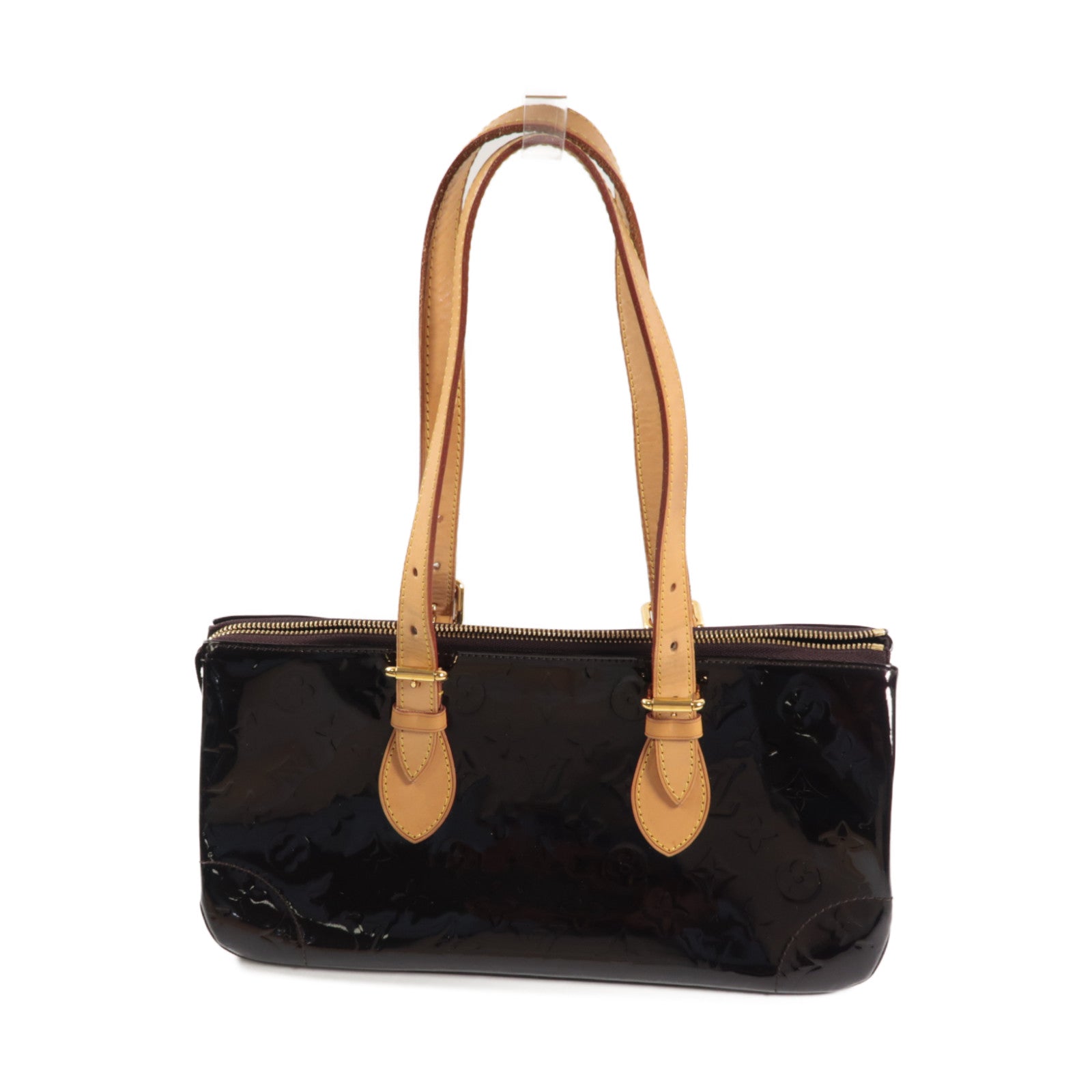 LOUIS VUITTON Vernis Rosewood Avenue金扣手挽袋紅色