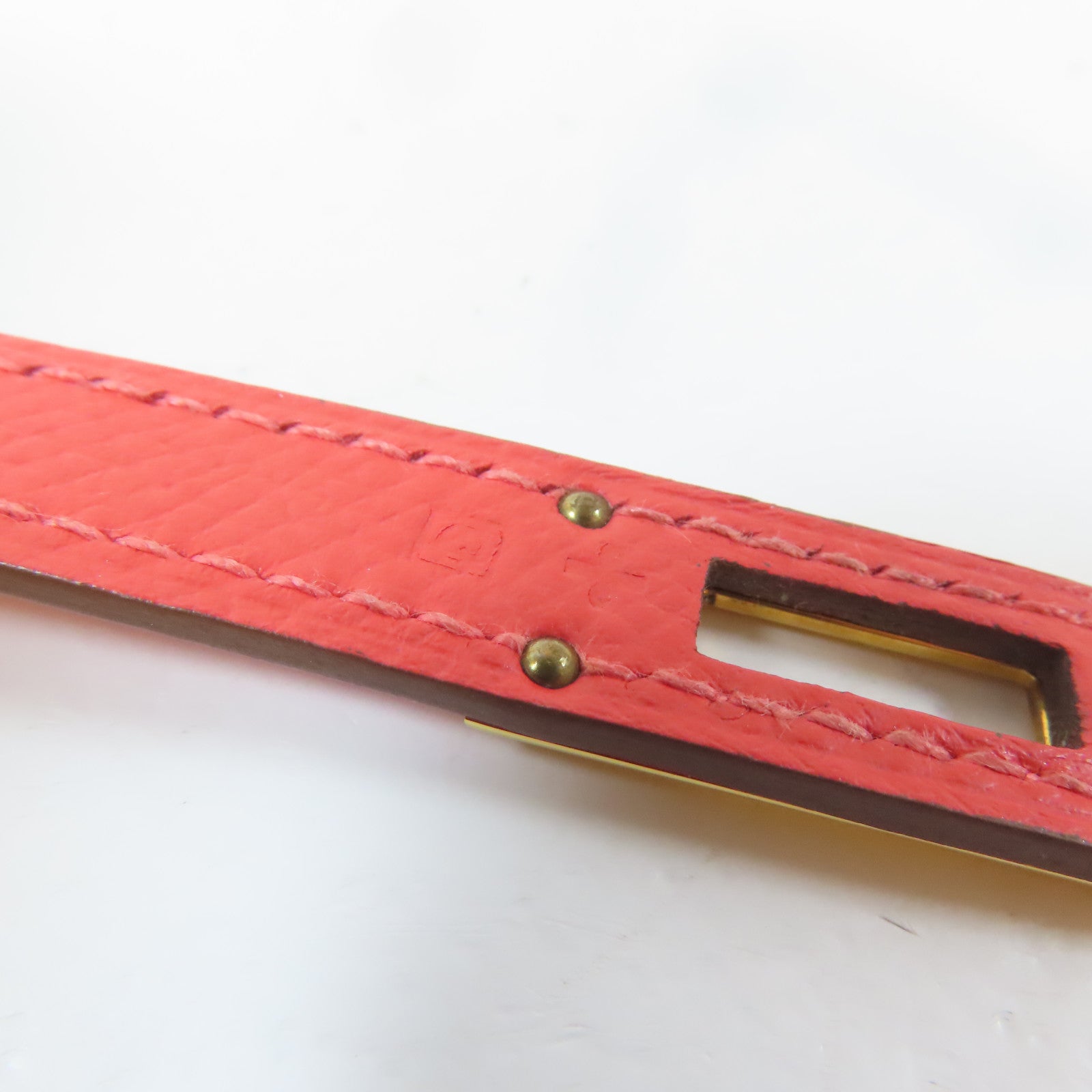 HERMES Epsom皮革Kelly Wallet金扣長錢包Rose Jaipur