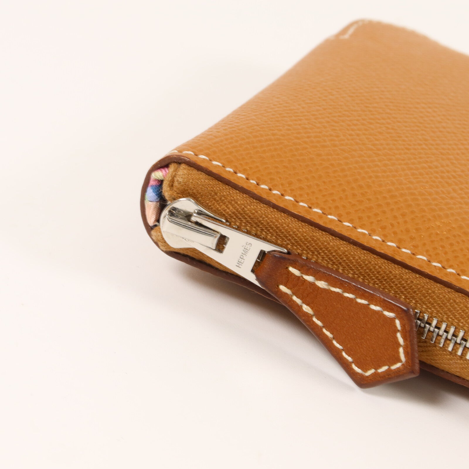 HERMES Epsom皮革Silk'In Compact Wallet錢包Gold