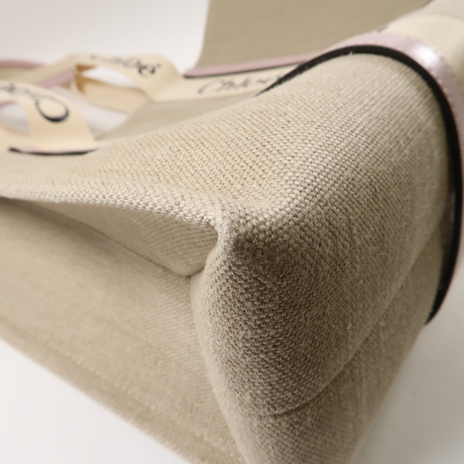 Chloe 【激減優惠】帆布Large Woody Tote Bag手挽袋粉紅色