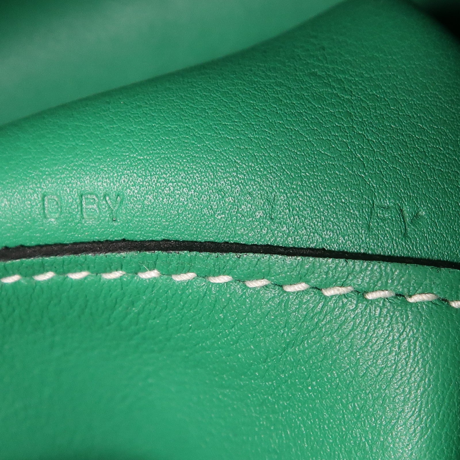 HERMES Swift皮革Double Sens 28肩背袋/手挽袋Bambou/Vert Anglais/Gris Perle