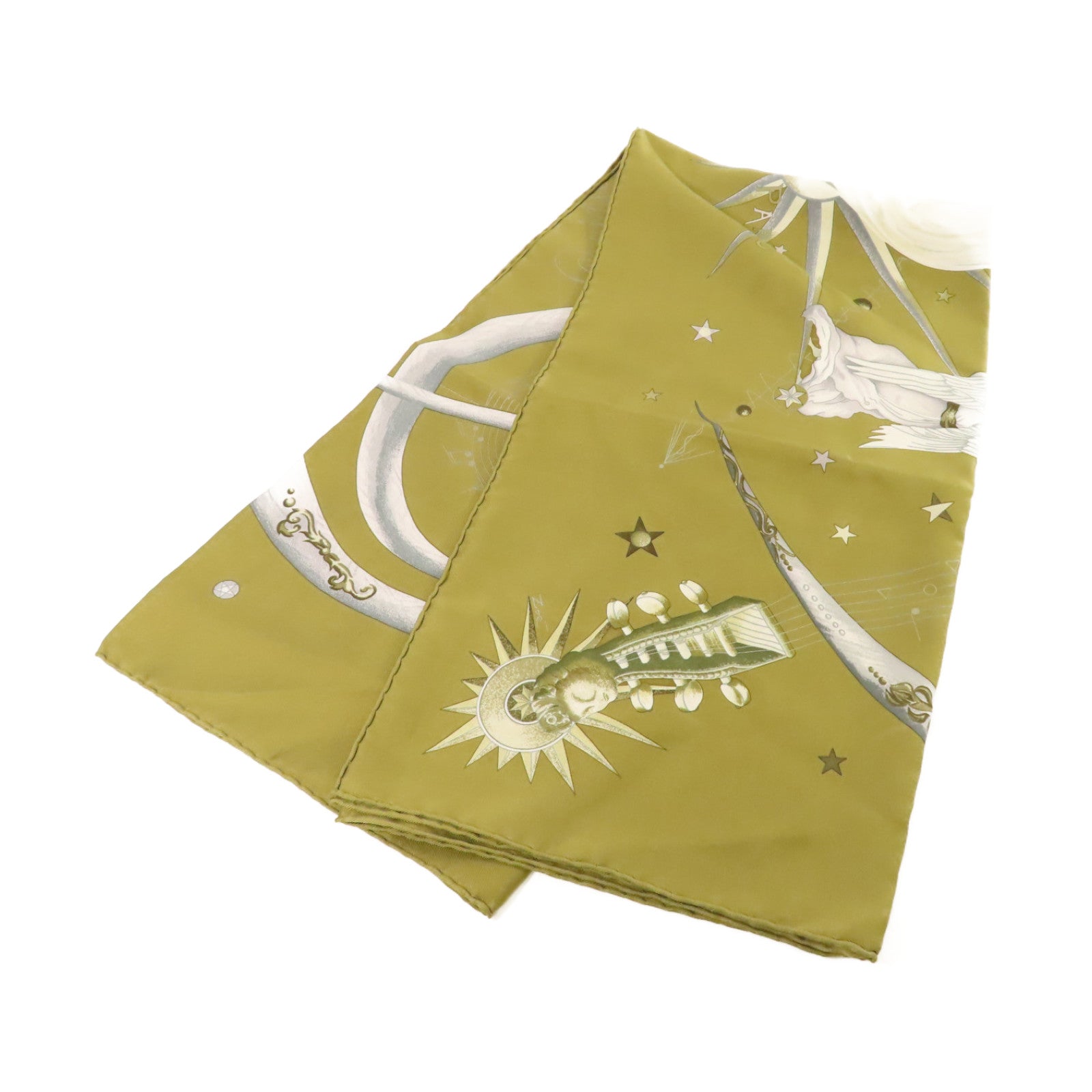 HERMES 【激減優惠】絲質90x90 Scarf絲巾軍綠色/彩色