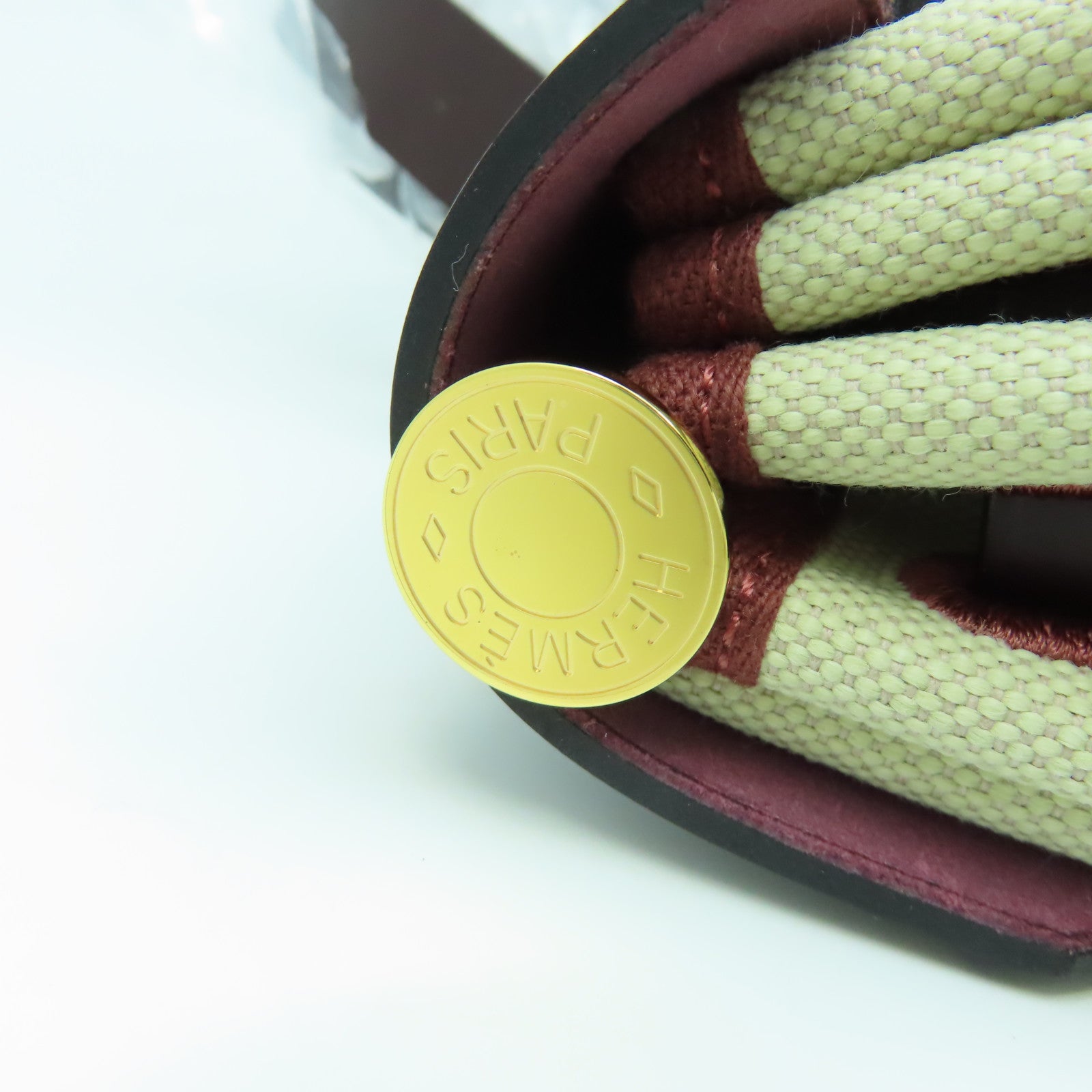 HERMES 【激減優惠】帆布Herbag PM金扣手挽肩背兩用袋鱷魚專屬白色