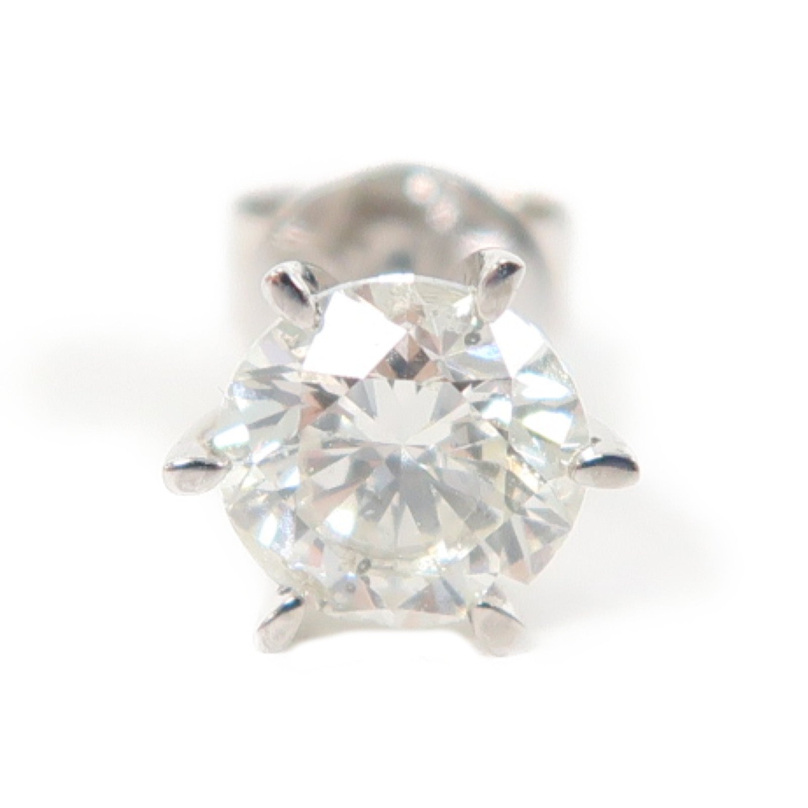 JEWELRY 18K白金Diamond Earring鑽石耳環銀色