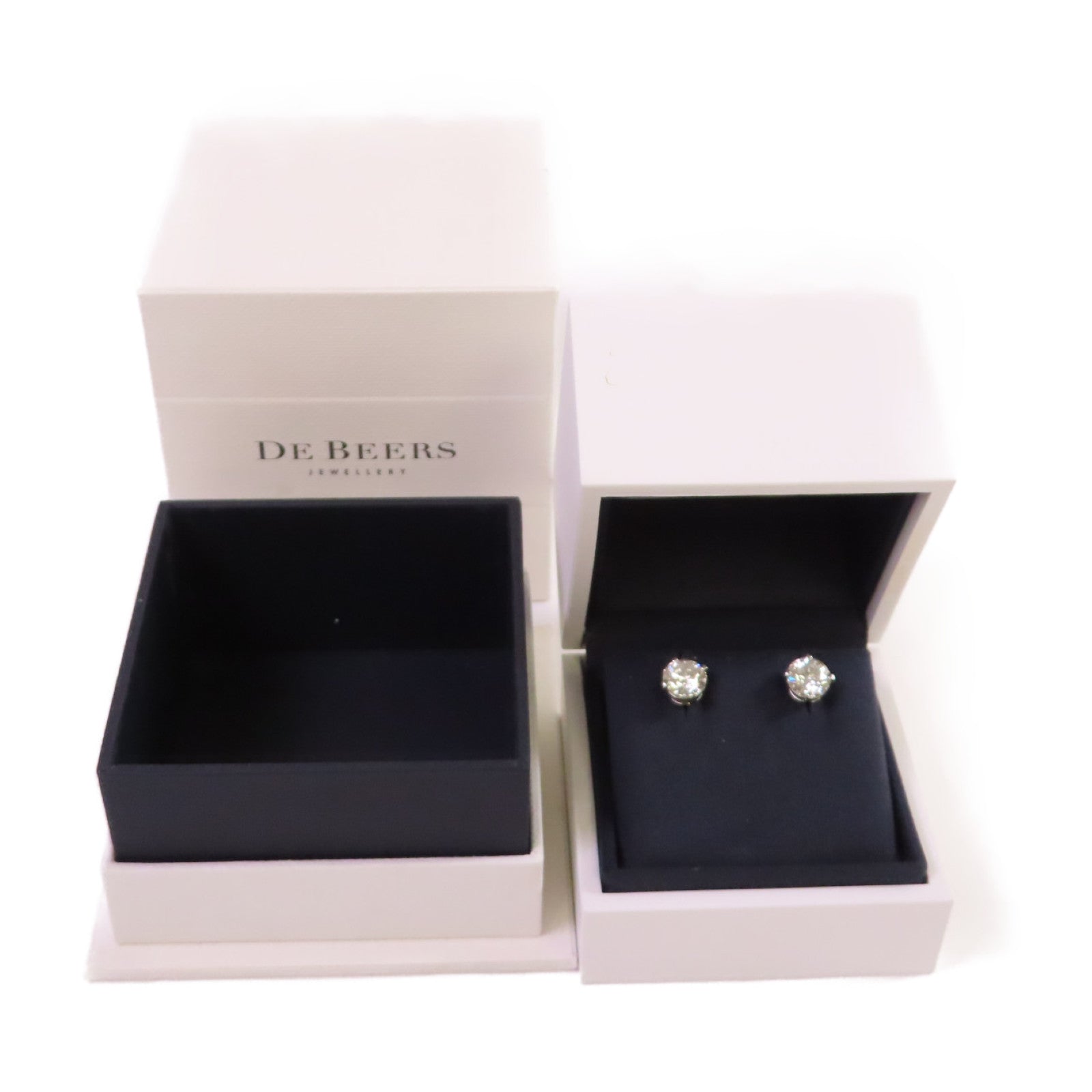 JEWELRY PT950鉑金/鑽石De Beers Diamond Earrings耳環