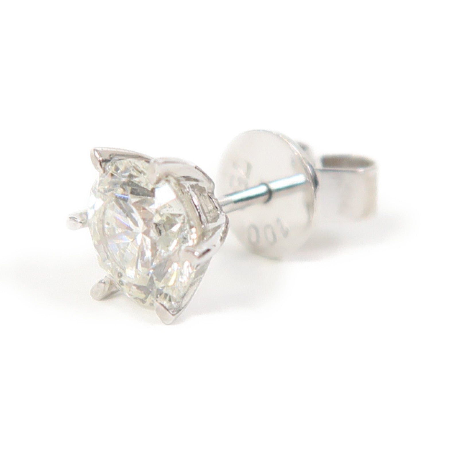 JEWELRY 18K白金Diamond Earring鑽石耳環銀色