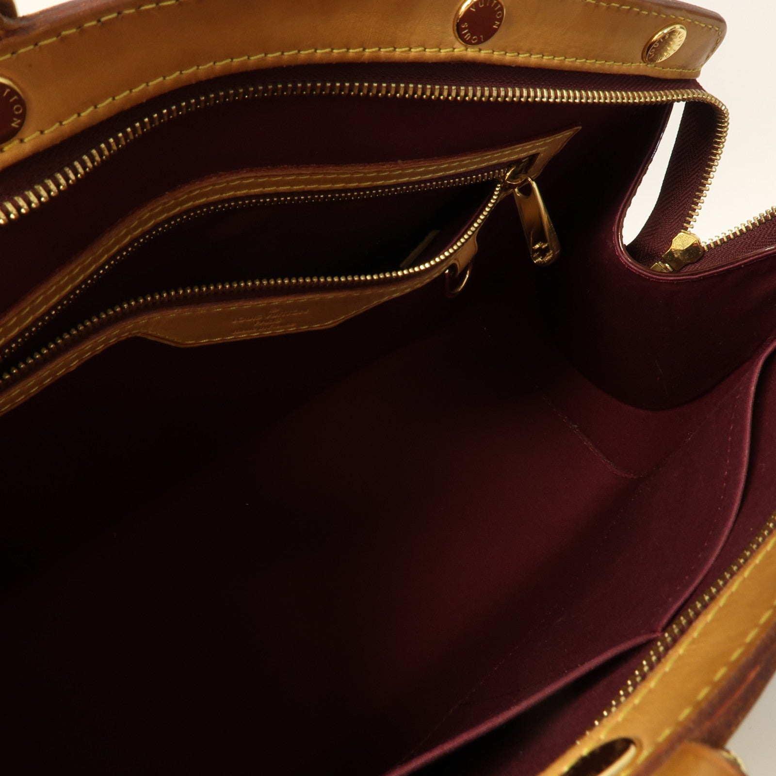 LOUIS VUITTON 【激減優惠】Vernis Blair GM金扣手挽肩背兩用袋酒紅色
