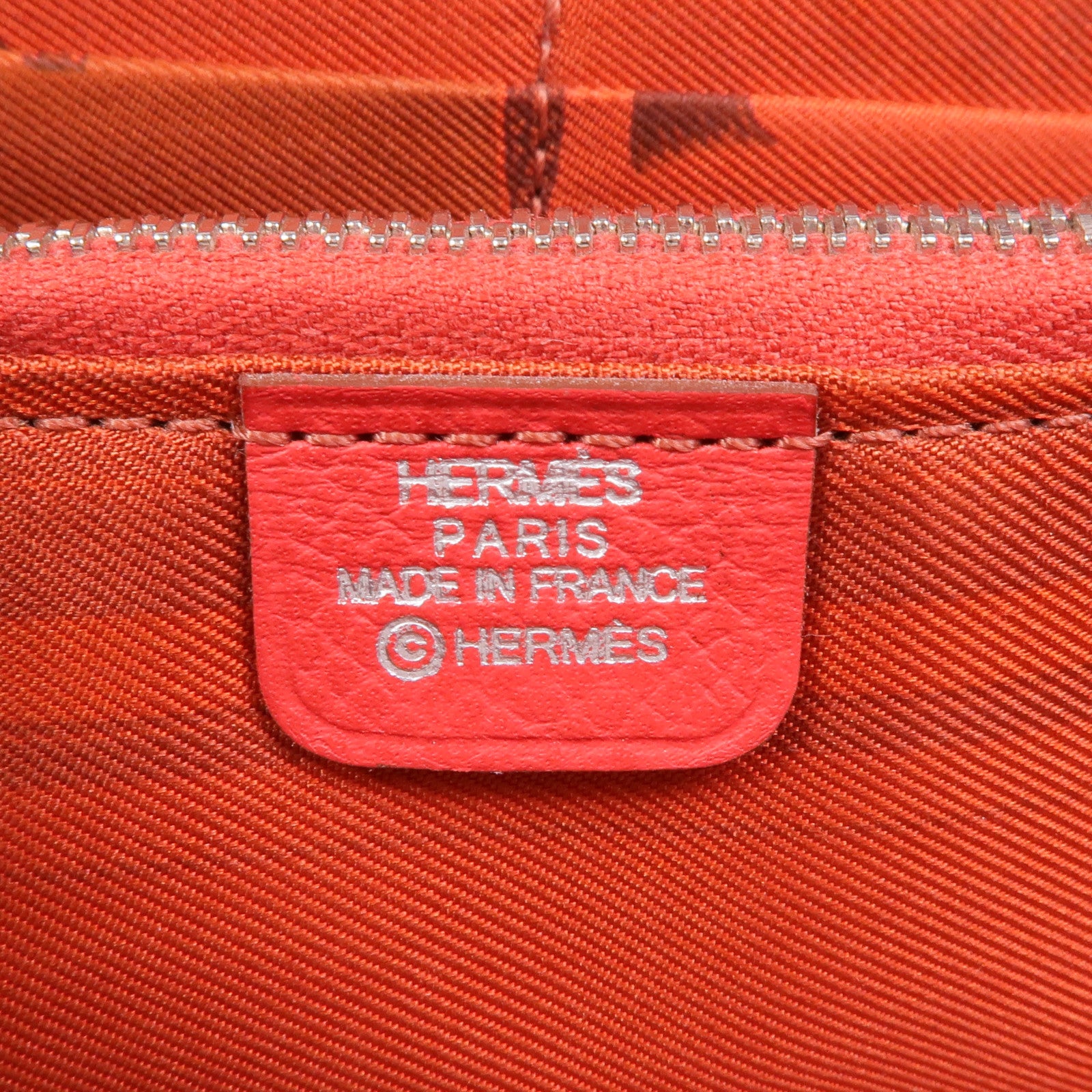 HERMES Epsom皮革Silk'In Long Wallet銀扣長錢包