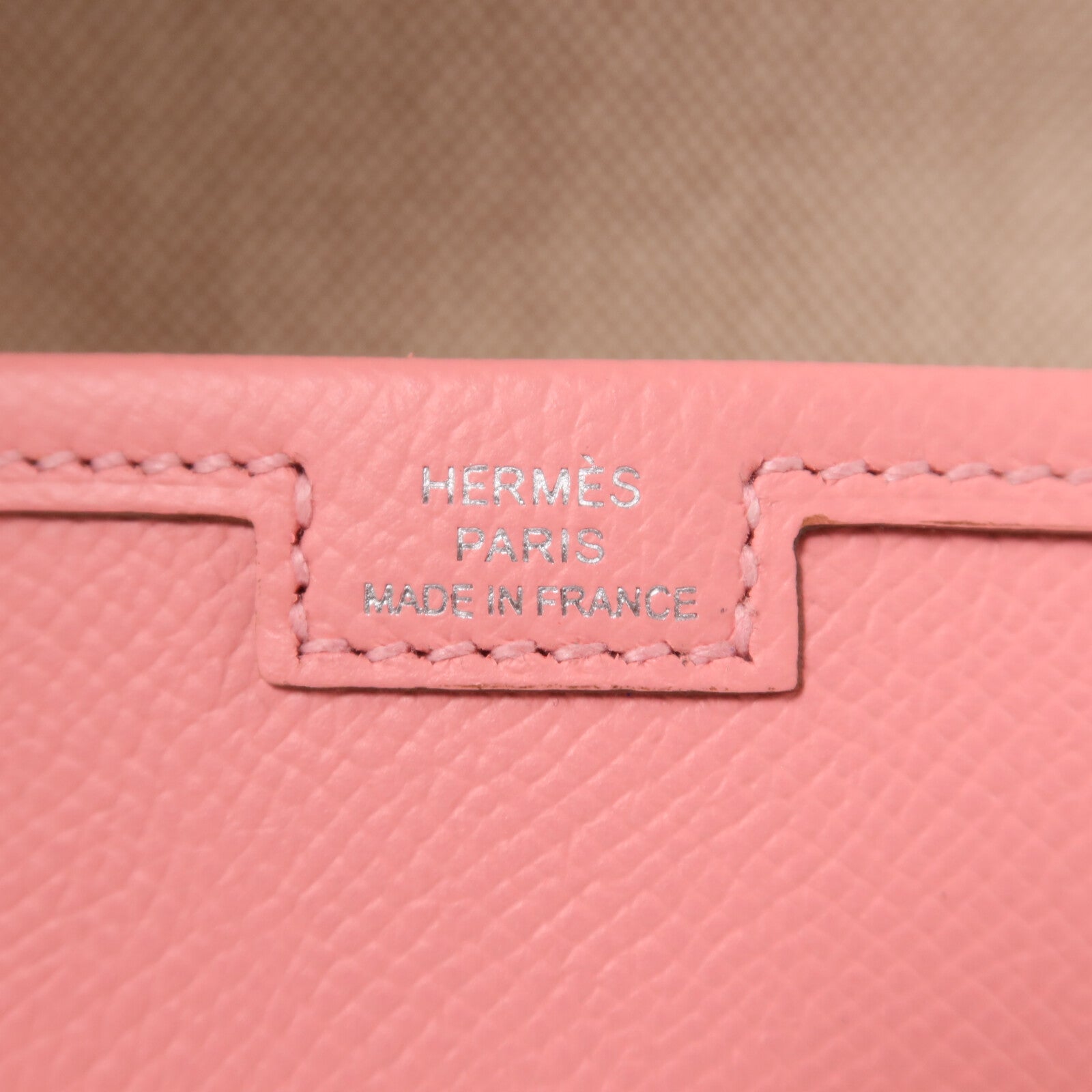 HERMES Epsom皮革Jige Elan PM手拿包Rose Confetti