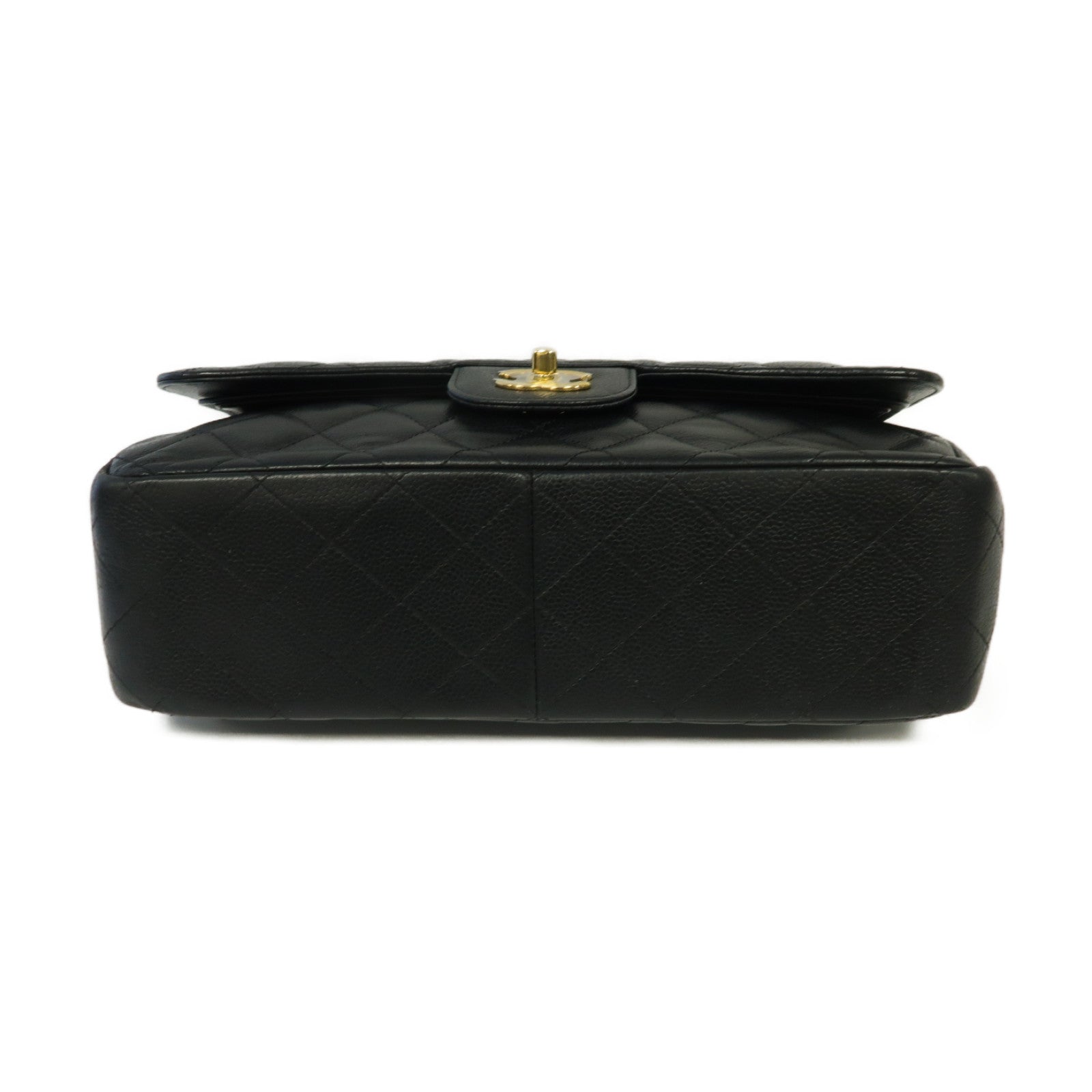 CHANEL **【激減優惠】皮革Classic Flap 30金扣鏈帶肩背袋黒色