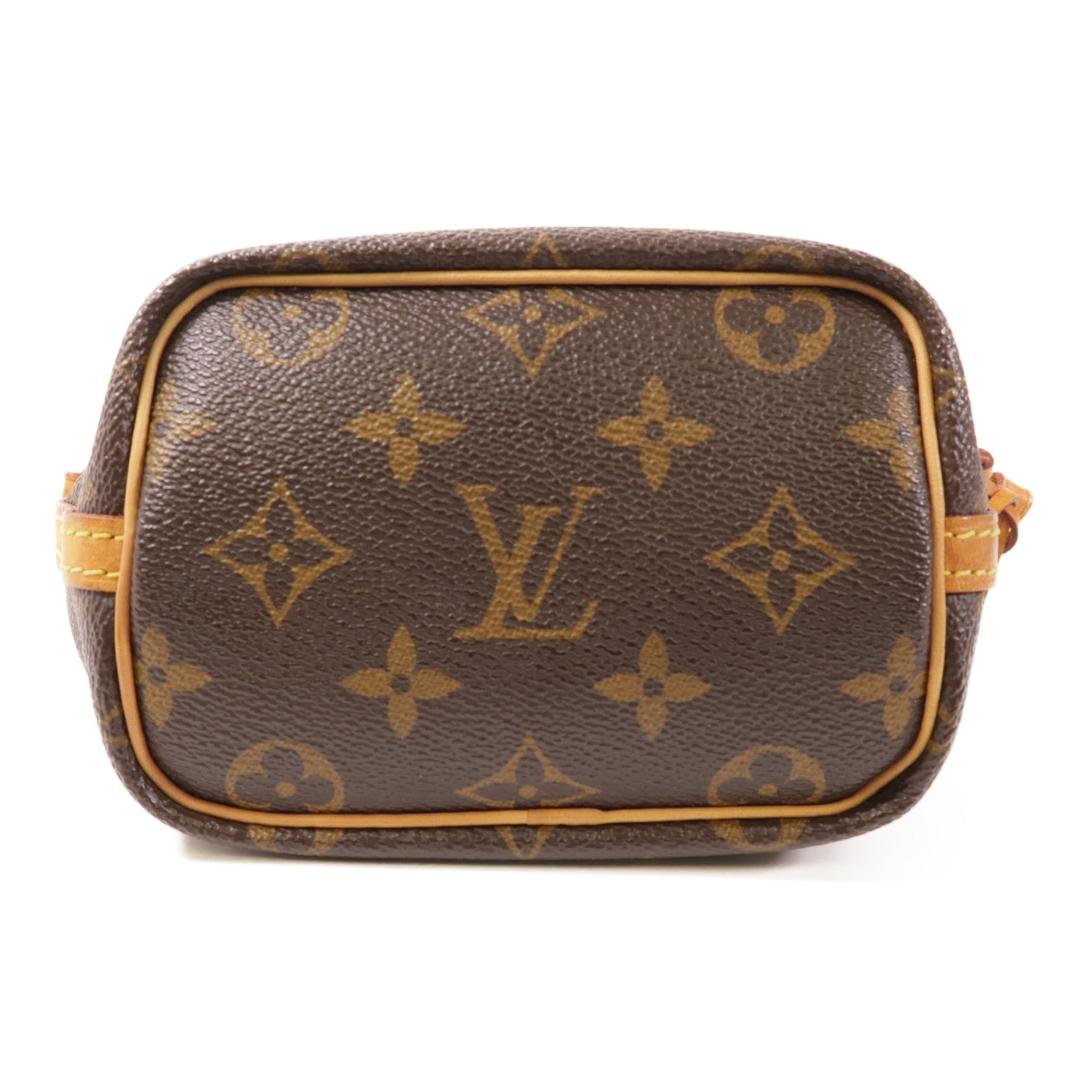 LOUIS VUITTON Monogram Nano Noe金扣肩背袋棕色
