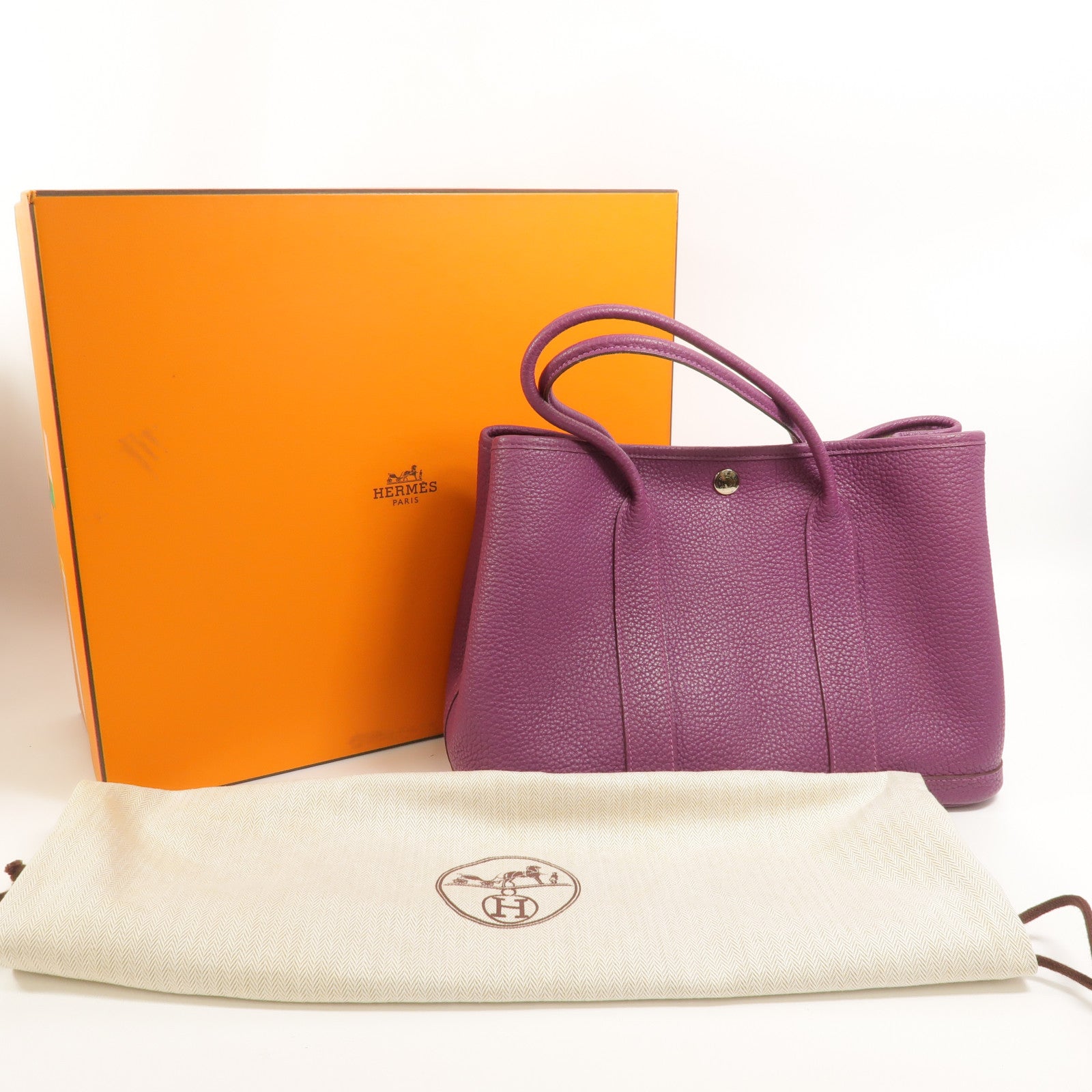 HERMES Clemence皮革Garden Party TPM手挽袋Anemone