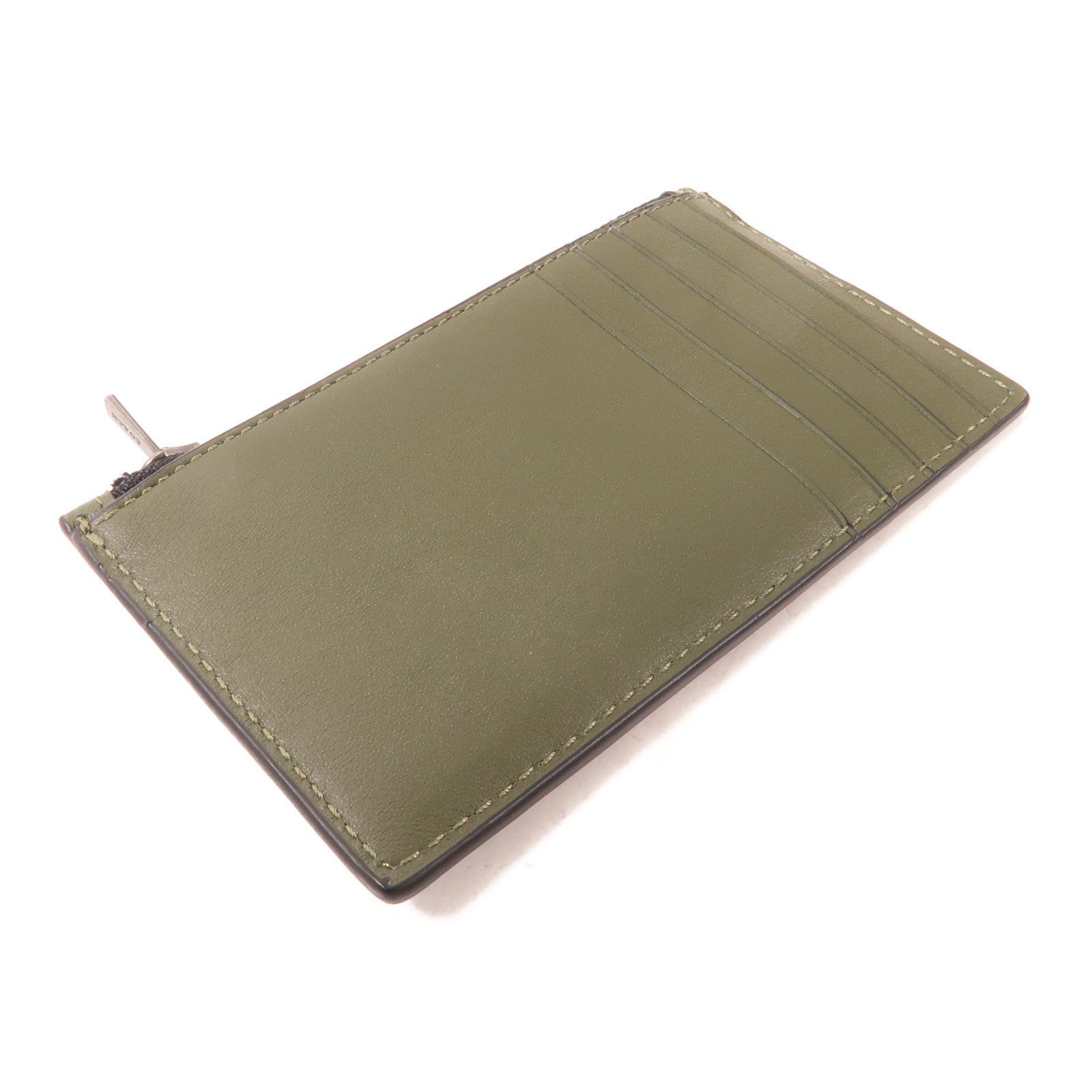 COACH 牛皮皮革Card Case卡片套墨綠色