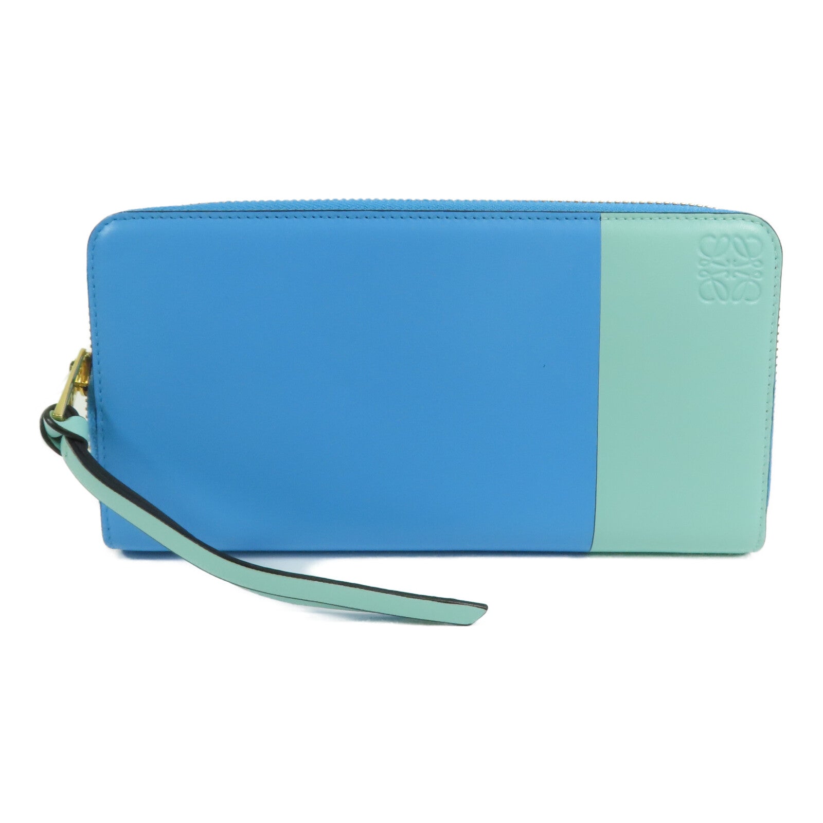 LOEWE 【激減優惠】牛皮皮革Round Long Wallet金扣拉鏈長錢包
