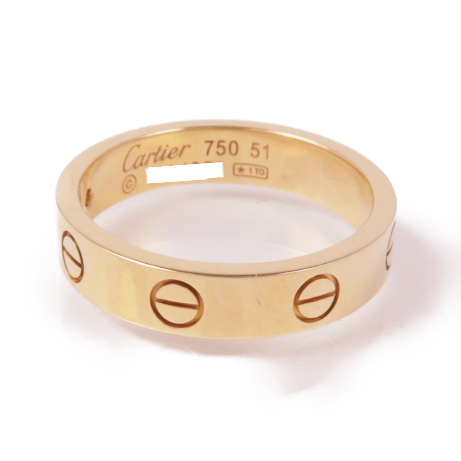 CARTIER 18K玫瑰金Love Ring鑽石戒指Cartier#51/US#5.75