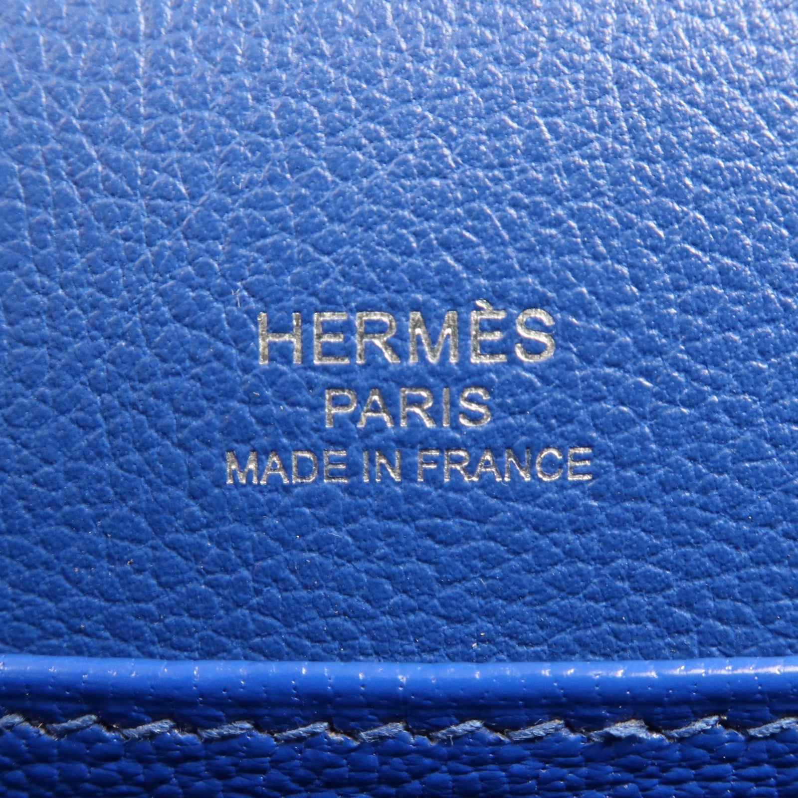 HERMES Evercolour皮革Roulis Mini銀扣肩背袋Blue Zellige