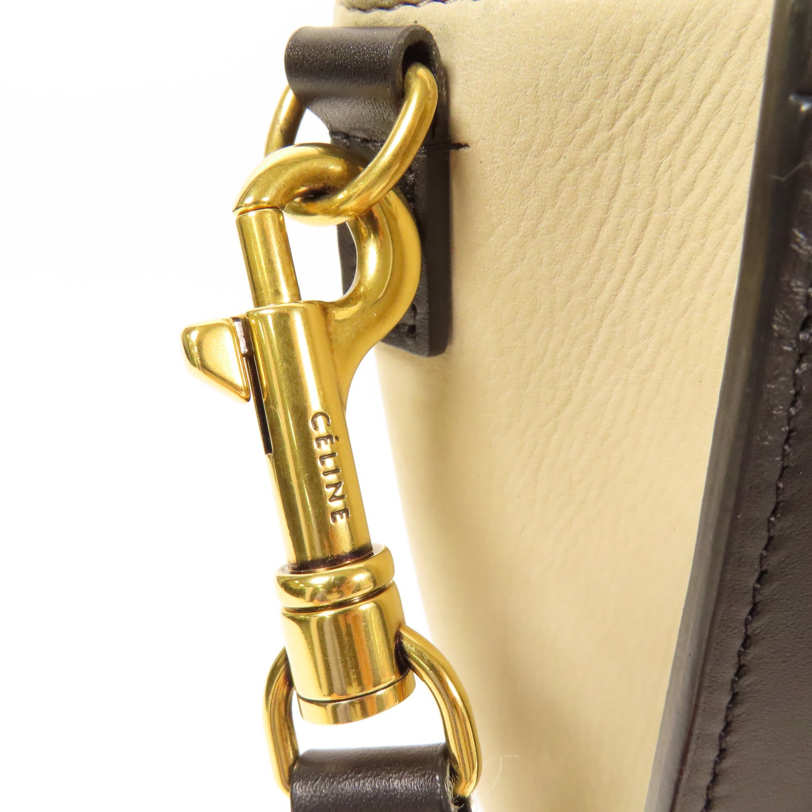 CELINE 牛皮皮革Nano Luggage金扣手挽肩背兩用袋