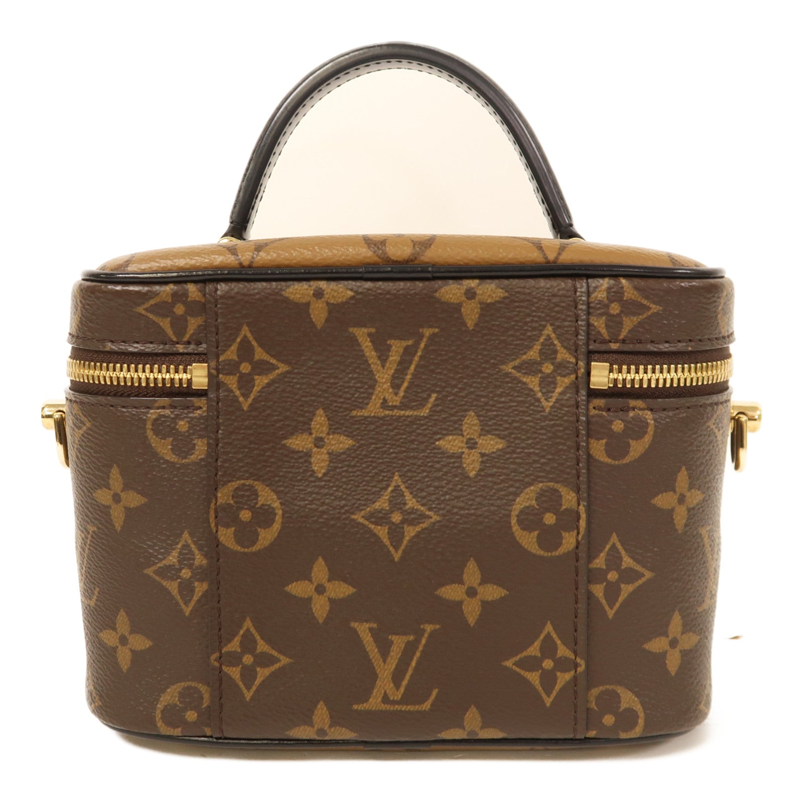 LOUIS VUITTON LV GHW Vanity PM 2 Way Shoulder Bag M45165 Monogram Reverse Brown