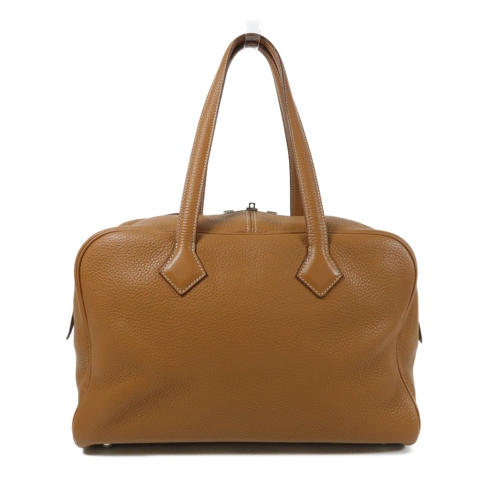 HERMES Clemence皮革Victoria銀扣肩背袋
