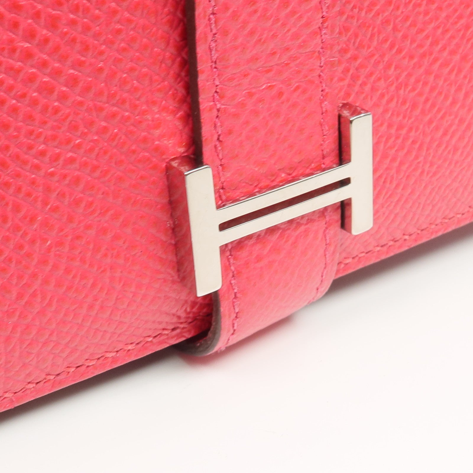 HERMES Epsom皮革Bearn Wallet長錢包Framboise