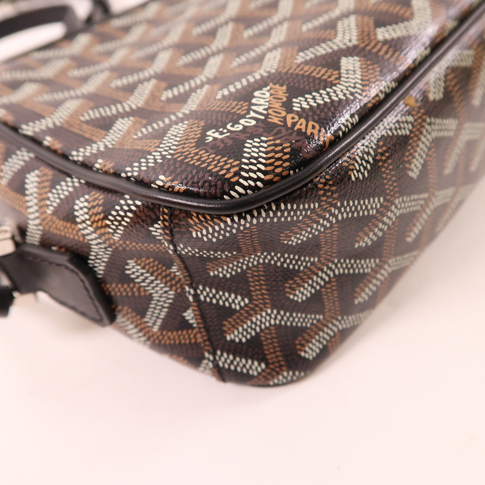 GOYARD 塗層帆布Cap Vert PM銀扣肩背袋