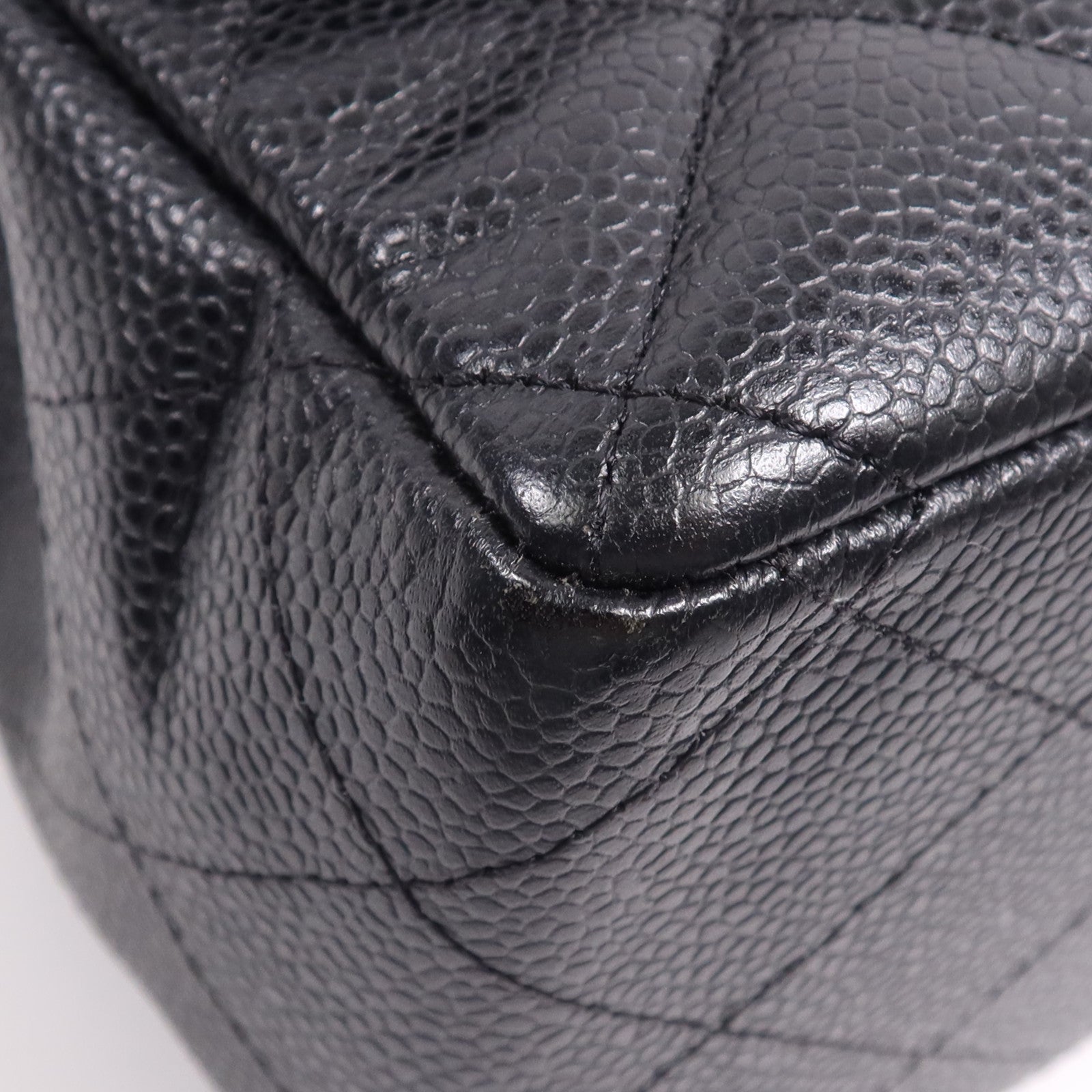 CHANEL 牛皮皮革Large Classic金扣鏈帶肩背袋