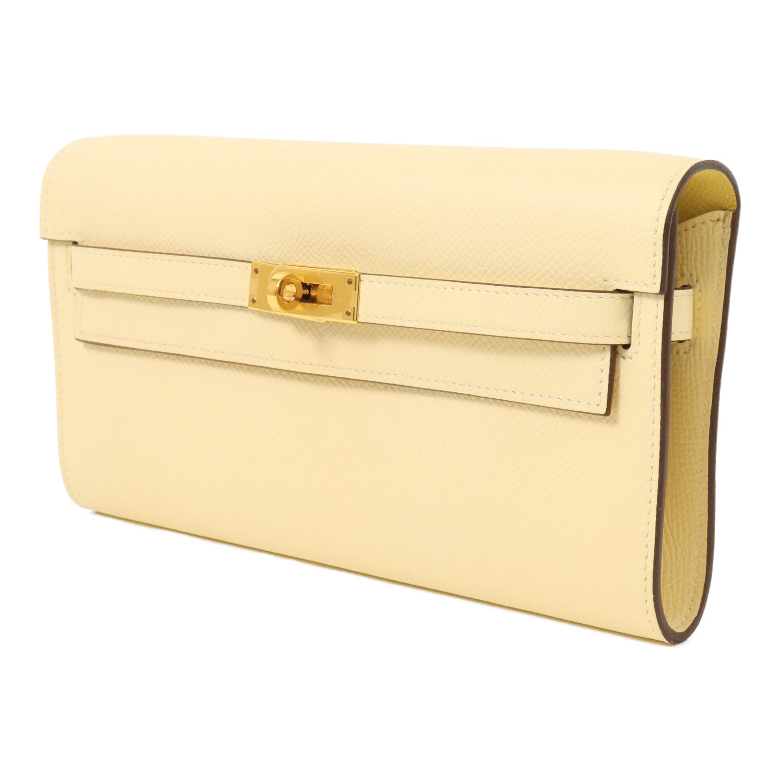 HERMES Epsom皮革Kelly To Go肩背袋Nata/Jaune Poussin