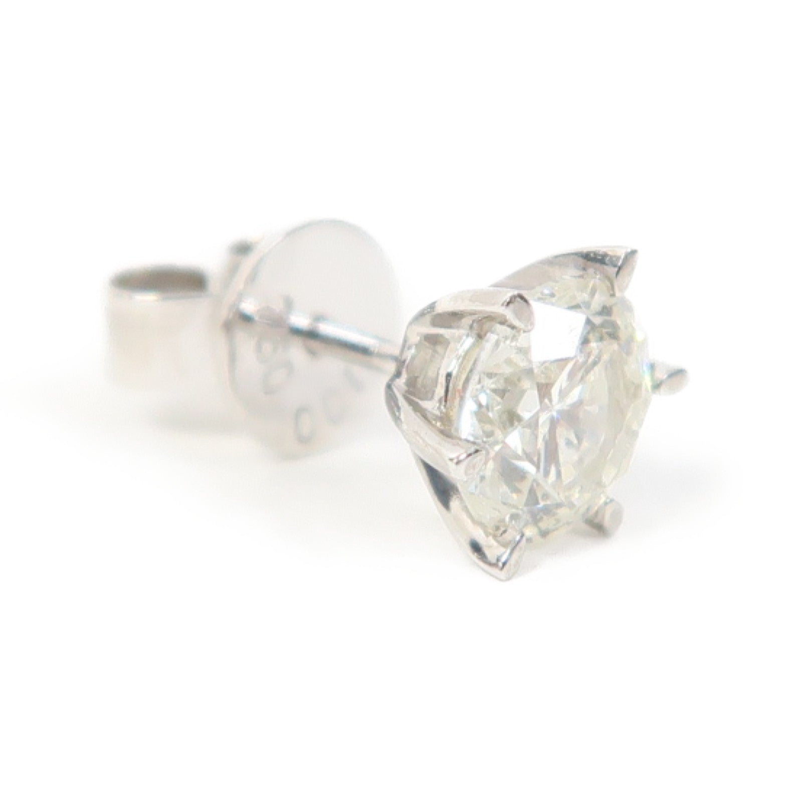 JEWELRY 18K白金Diamond Earring鑽石耳環銀色