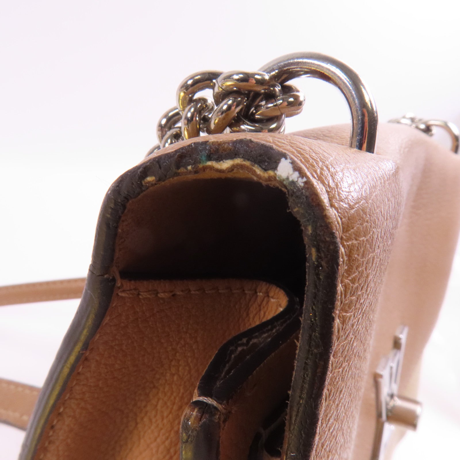 LOUIS VUITTON 牛皮皮革MyLockme BB銀扣鏈帶肩背袋