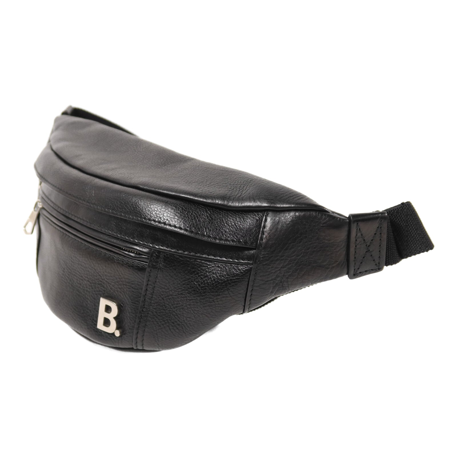 BALENCIAGA 牛皮皮革Waist Bag銀扣腰包