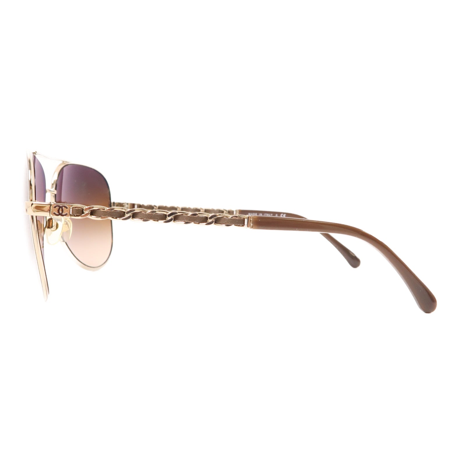 CHANEL 金屬/PVC Sunglasses太陽眼鏡棕色