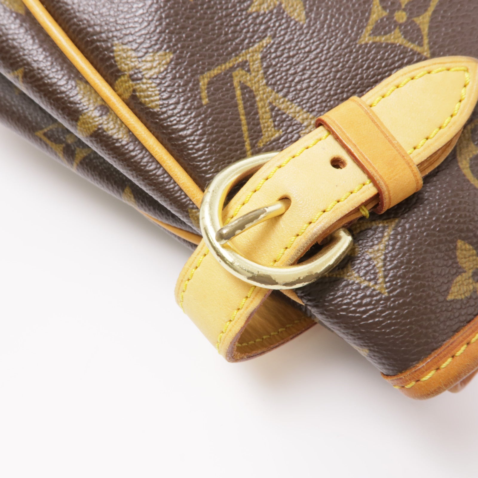 LOUIS VUITTON Monogram Batignolles Horizontal金扣肩背袋棕色
