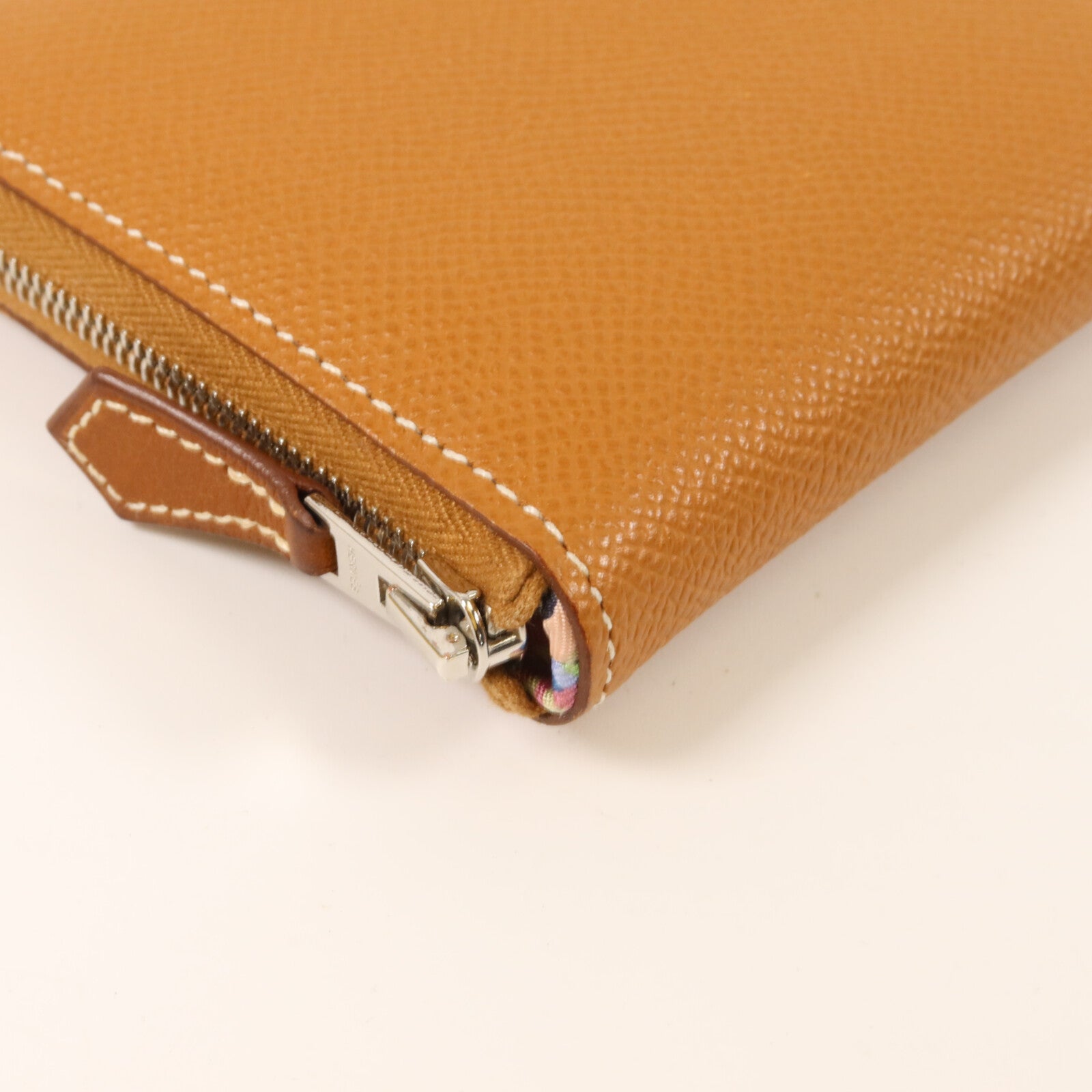 HERMES Epsom皮革Silk'In Compact Wallet錢包Gold