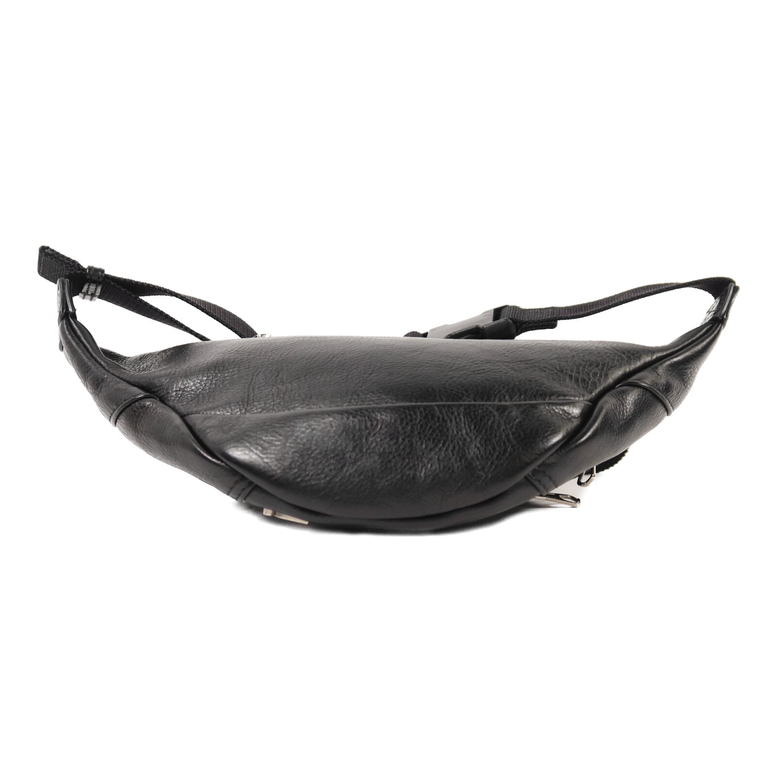 BALENCIAGA 牛皮皮革Waist Bag銀扣腰包