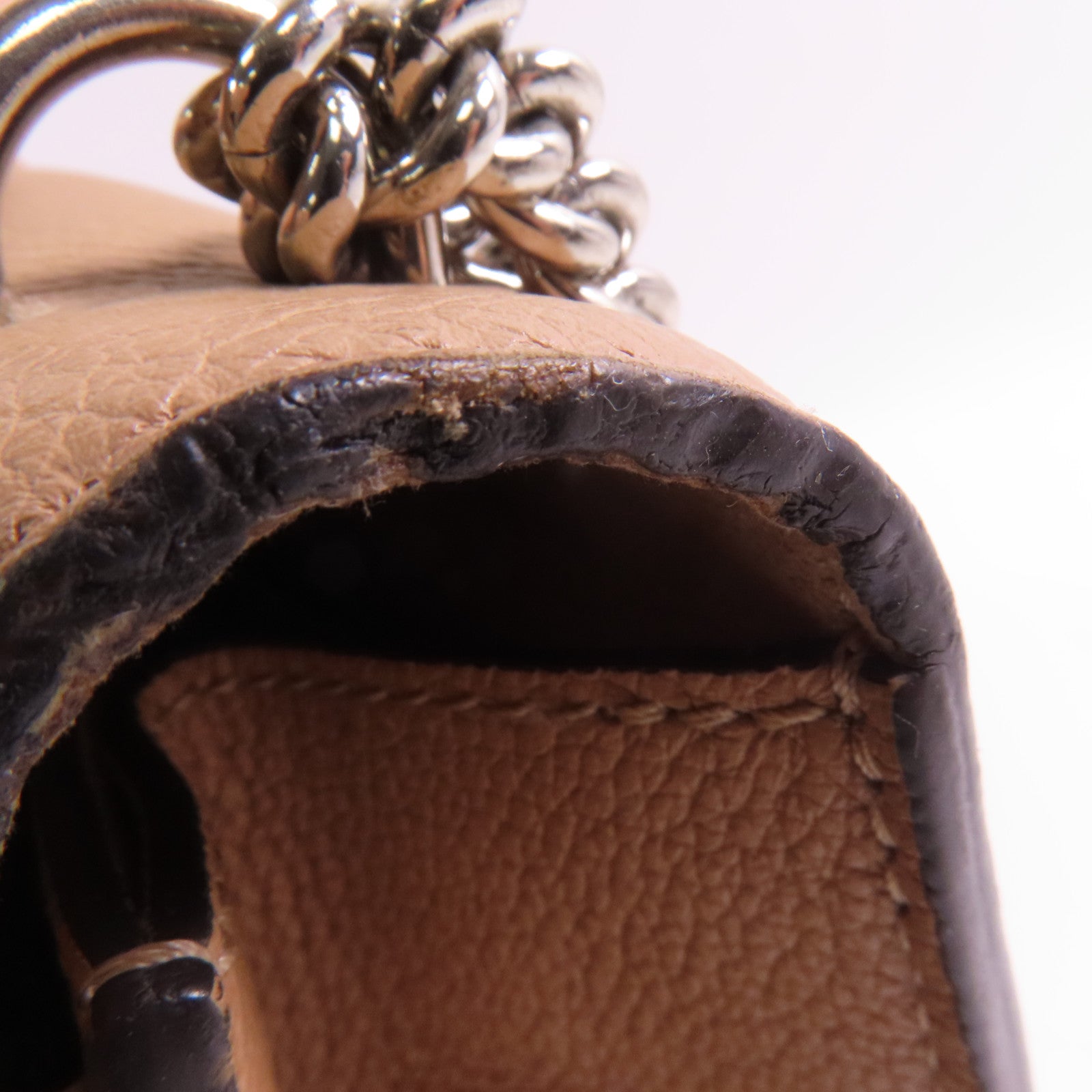 LOUIS VUITTON 牛皮皮革MyLockme BB銀扣鏈帶肩背袋