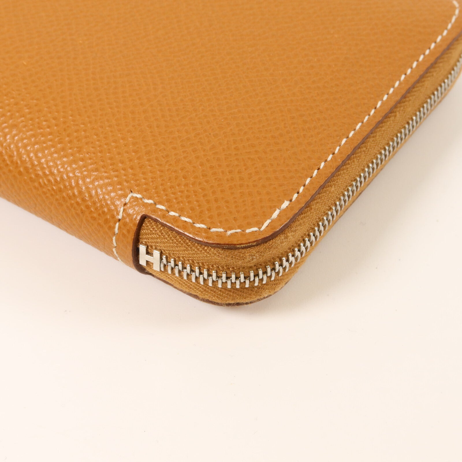 HERMES Epsom皮革Silk'In Compact Wallet錢包Gold