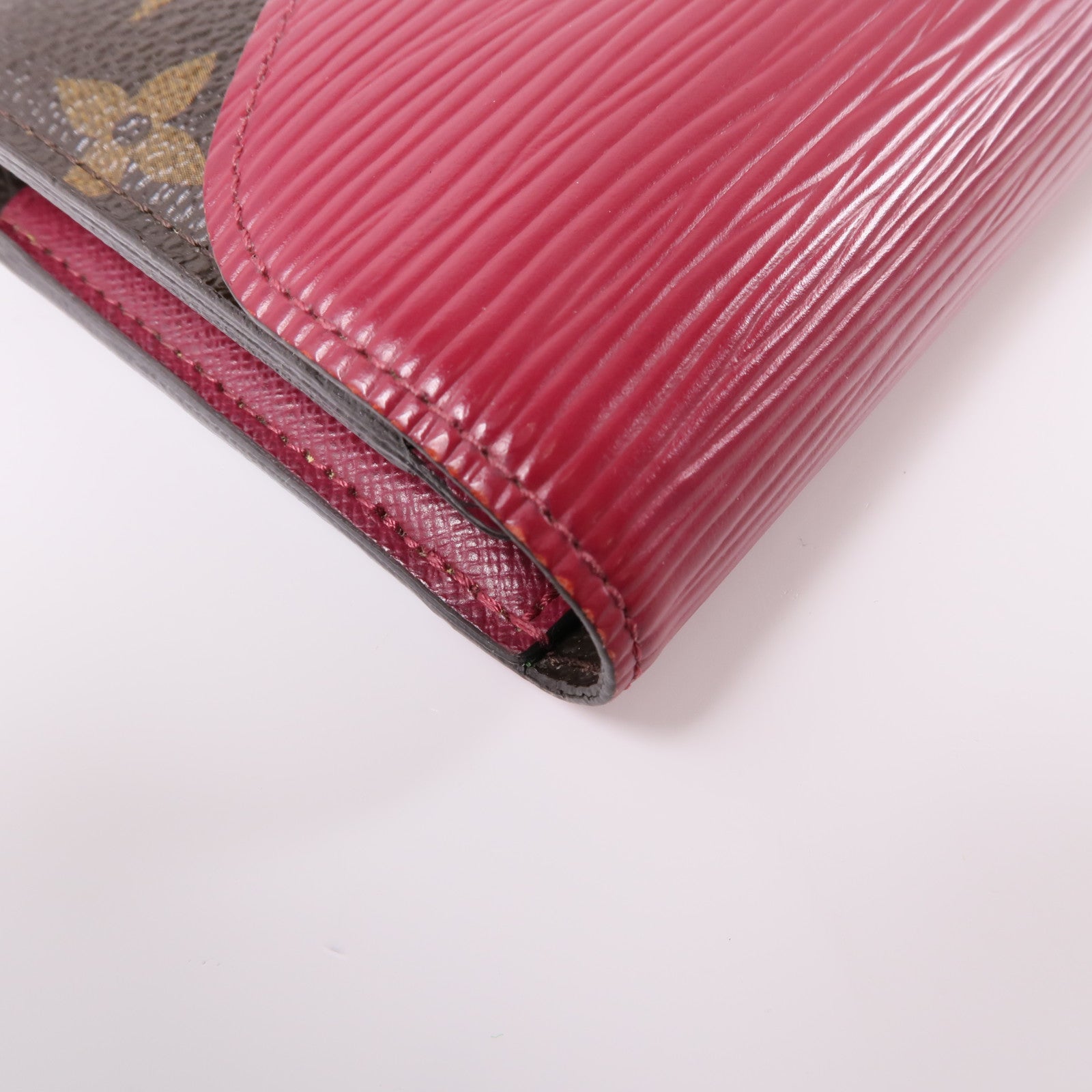 LOUIS VUITTON Epi/Monogram Wallet銀扣錢包棕色/棕色