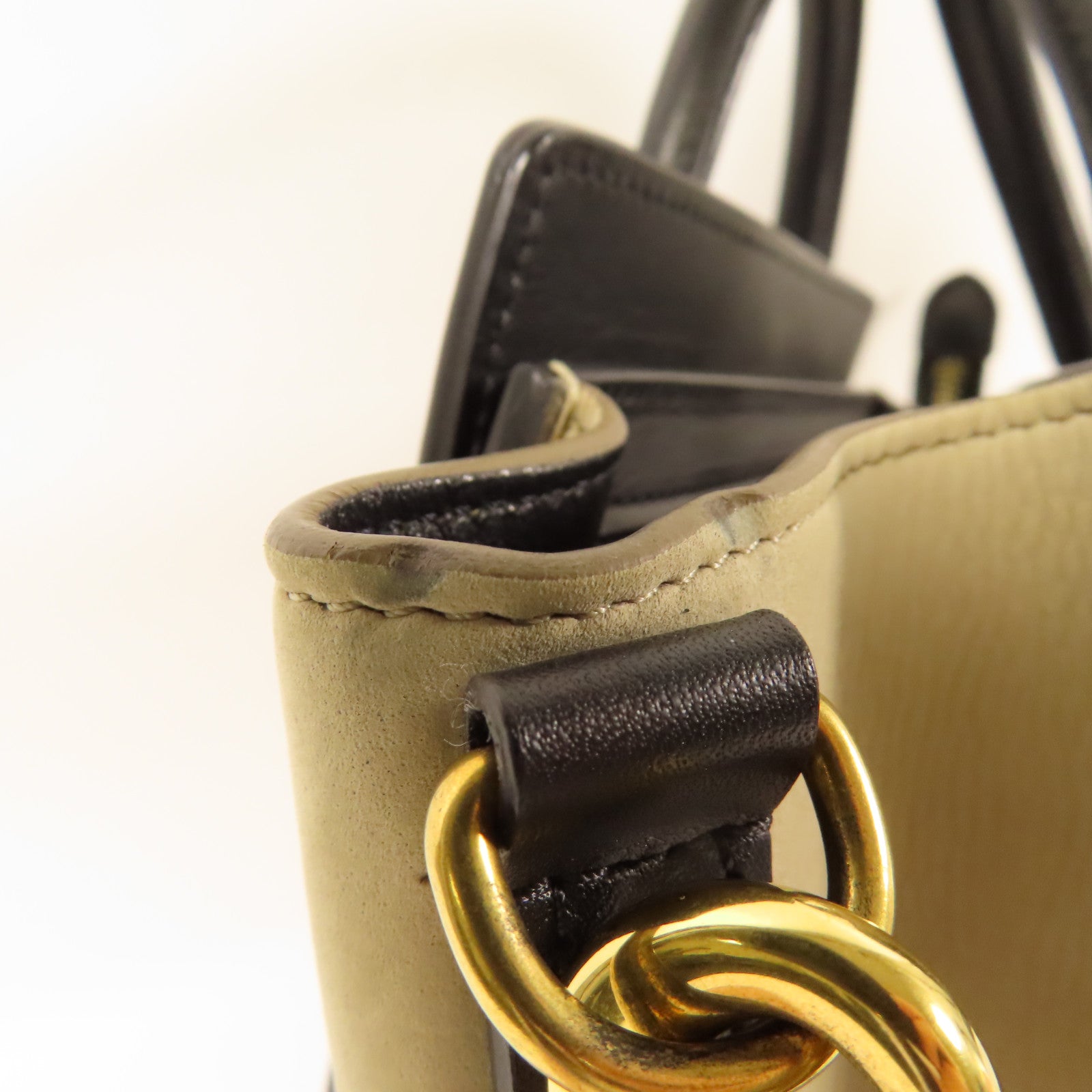 CELINE 牛皮皮革Nano Luggage金扣手挽肩背兩用袋