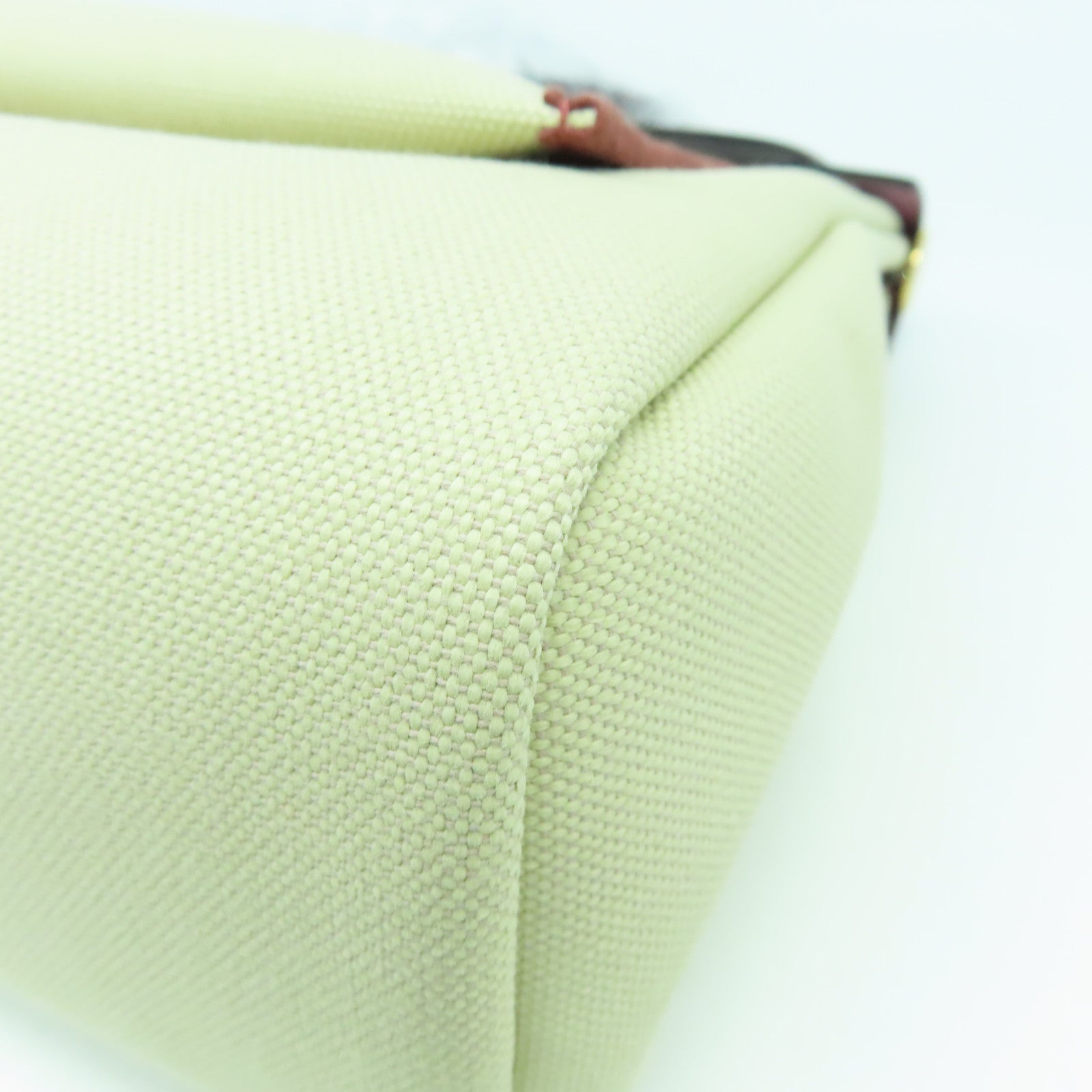 HERMES 【激減優惠】帆布Herbag PM金扣手挽肩背兩用袋鱷魚專屬白色