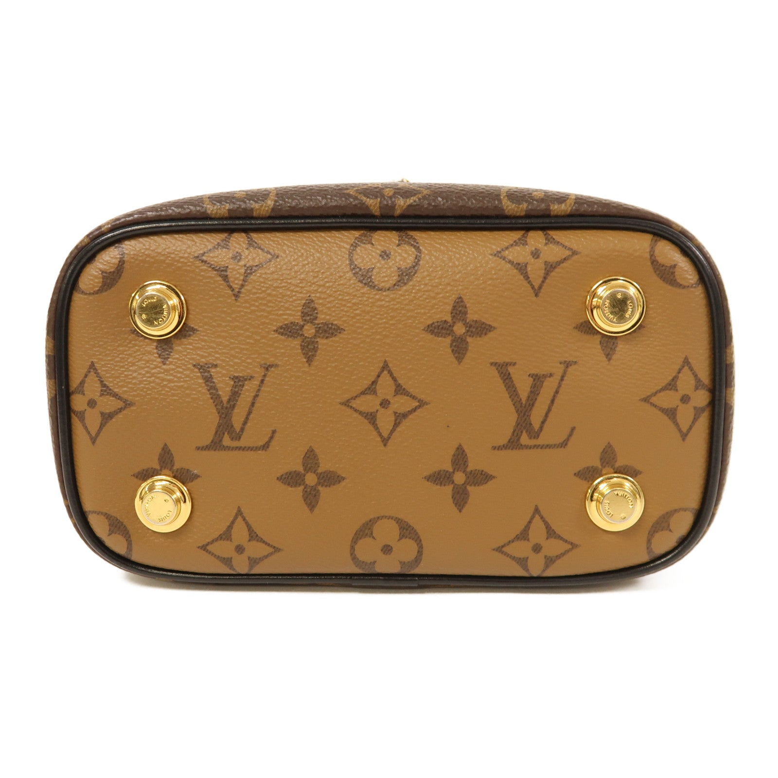 LOUIS VUITTON LV GHW Vanity PM 2 Way Shoulder Bag M45165 Monogram Reverse Brown
