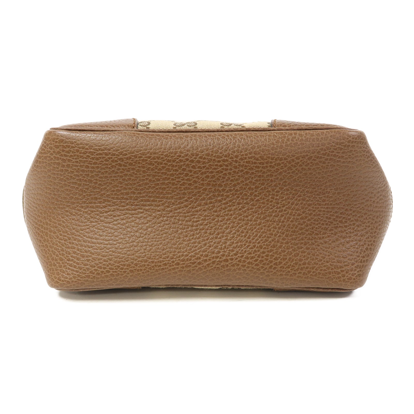 GUCCI 帆布/皮革Shoulder Bag金扣手挽肩背兩用袋啡色