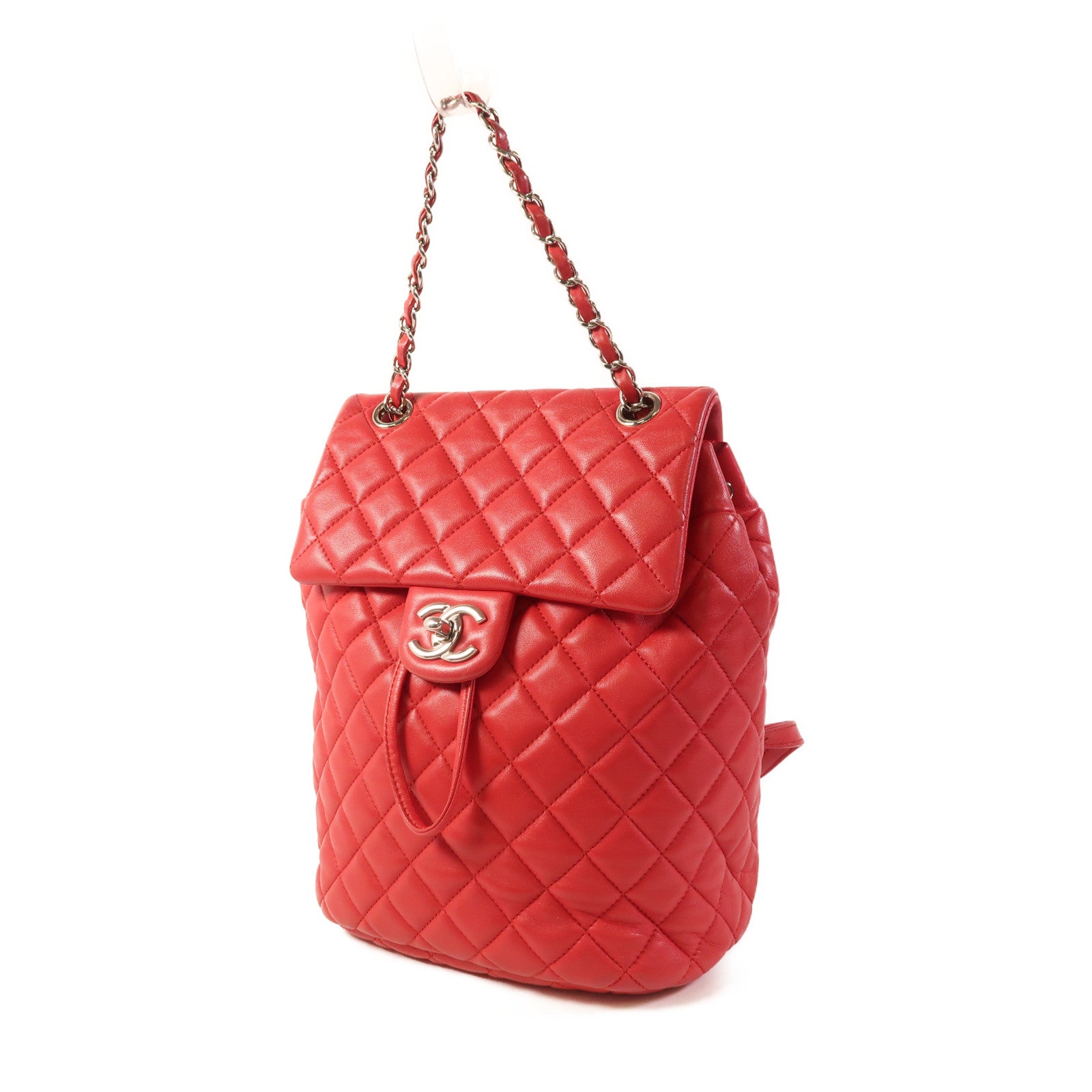 CHANEL 皮革Backpack金扣背包