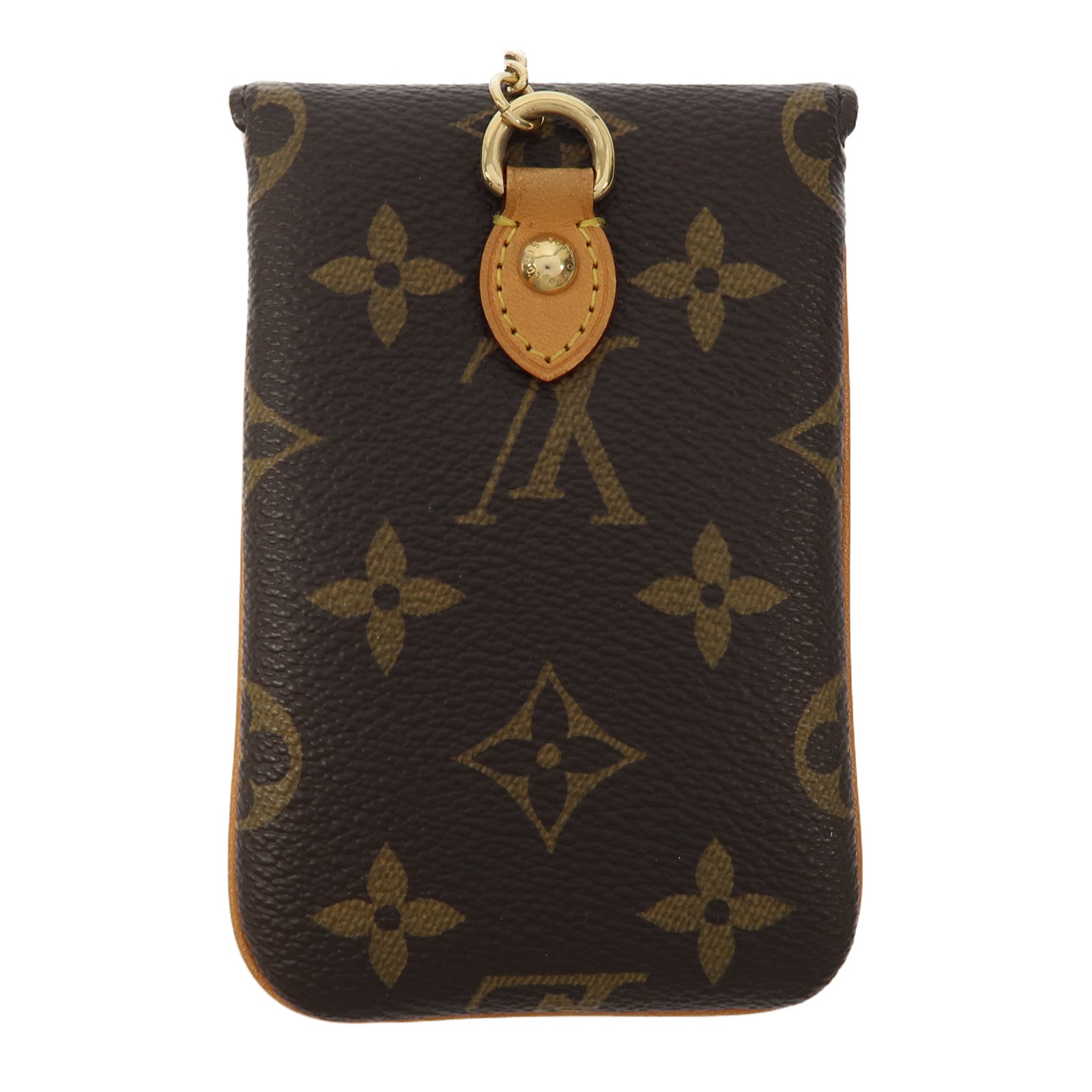 LOUIS VUITTON Monogram Phone Case金扣手機殼棕色