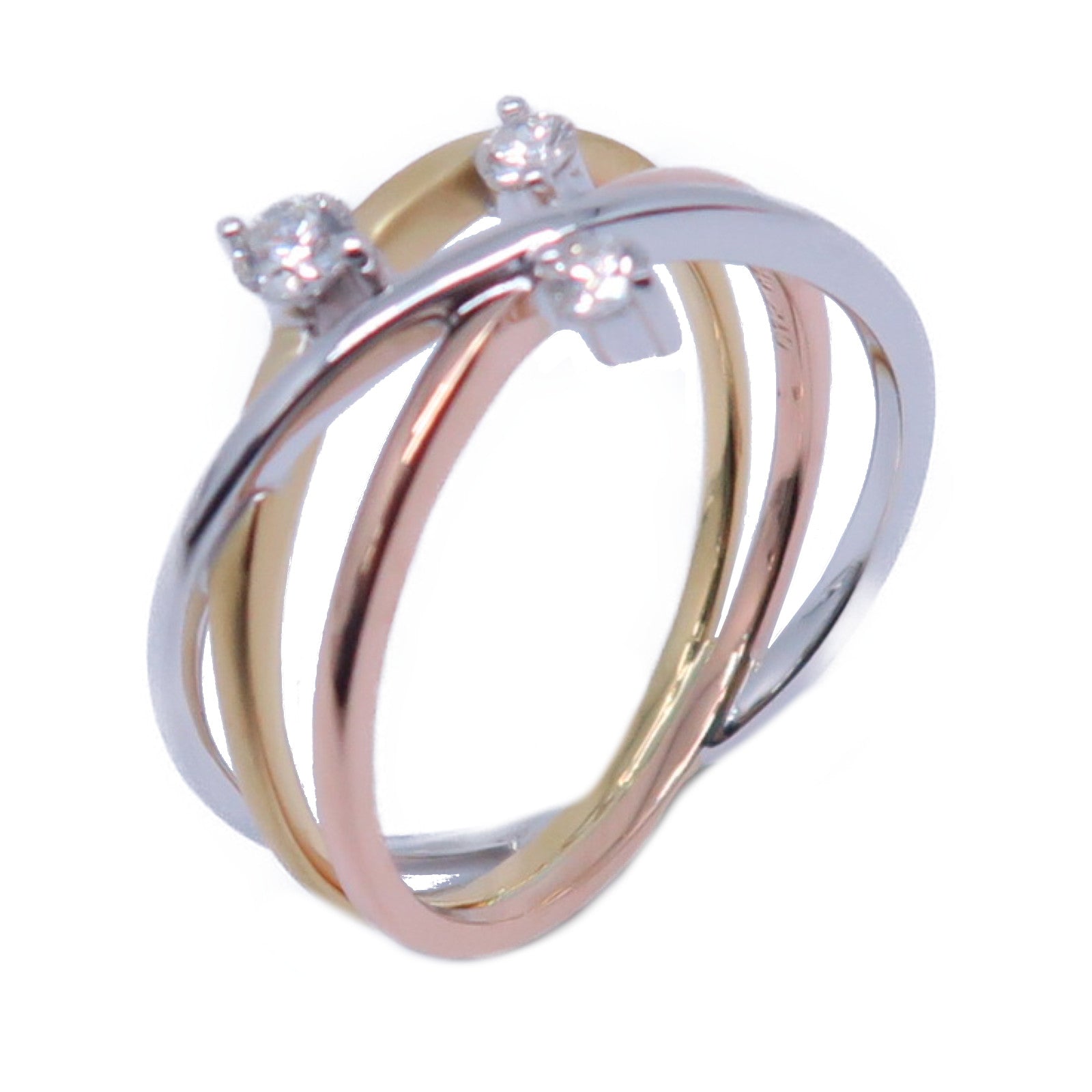 JEWELRY 【激減優惠】18K白金/黃金/玫瑰金Diamond Ring 0.12ct/0.13ct鑽石戒指US#8