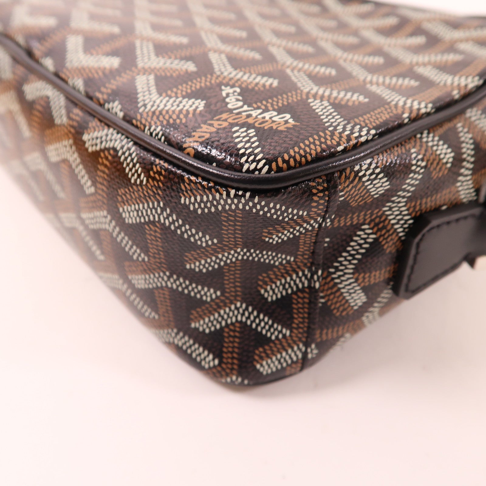 GOYARD 塗層帆布Cap Vert PM銀扣肩背袋